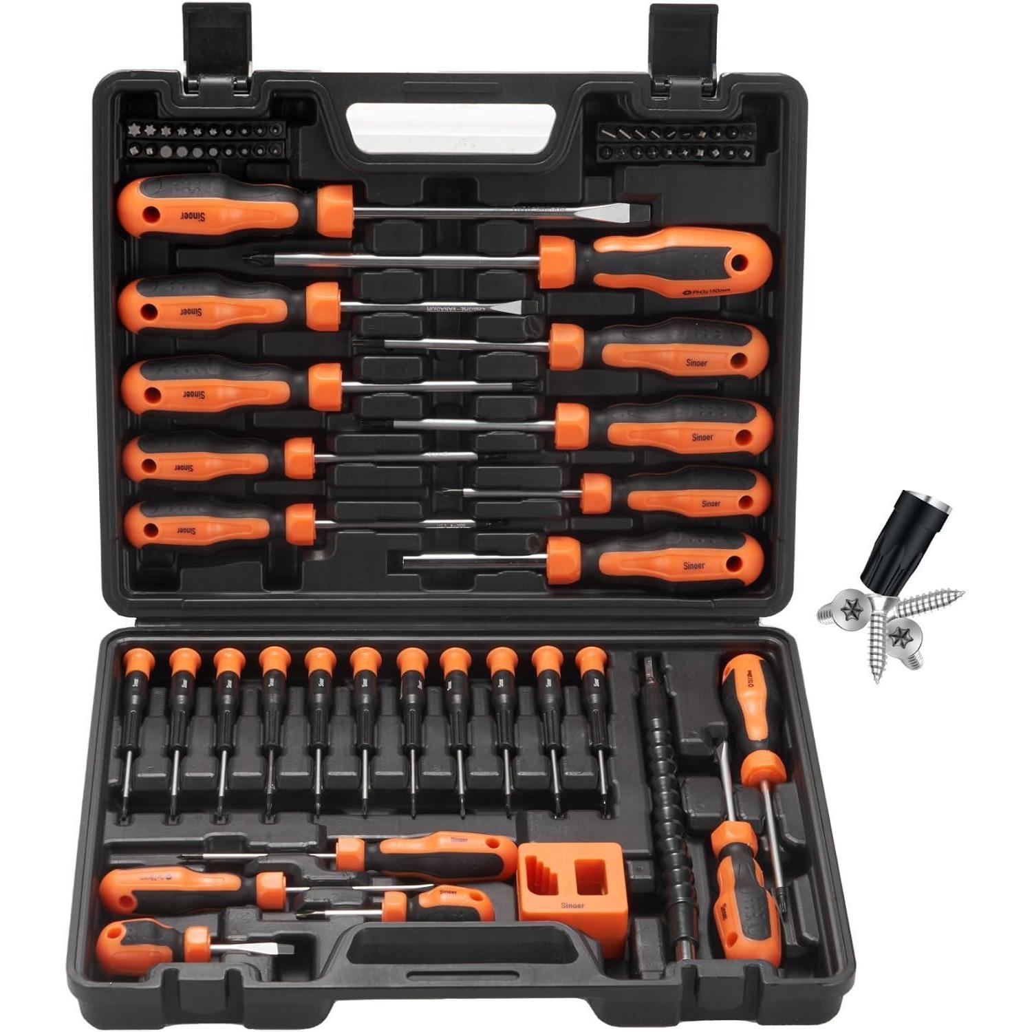 70-teiliges Schraubendreher-set Mit Koffer, Magnetisch, Cr-v Stahl, Für Heimwerker