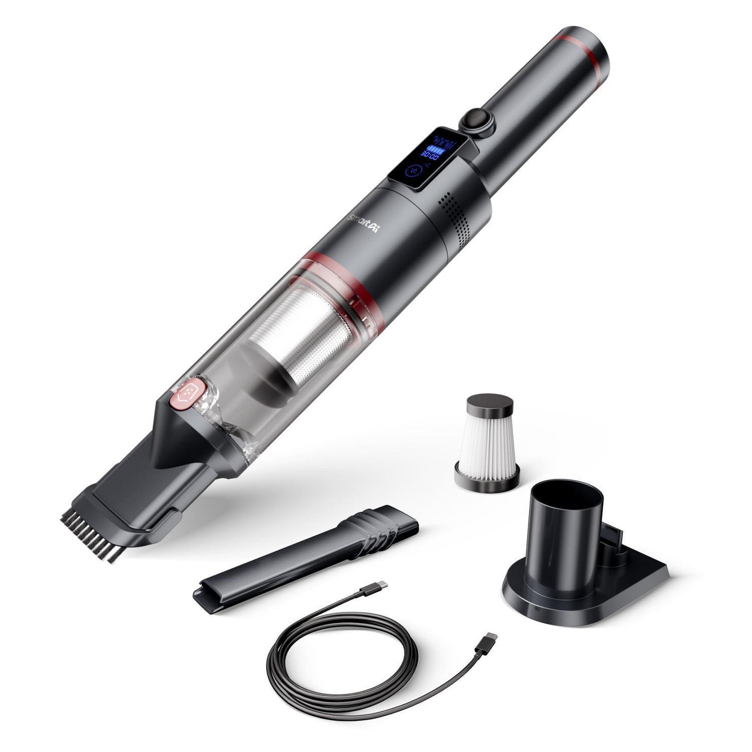 Akku-handstaubsauger 17000pa, 30 Min Laufzeit, Led-display, Blau