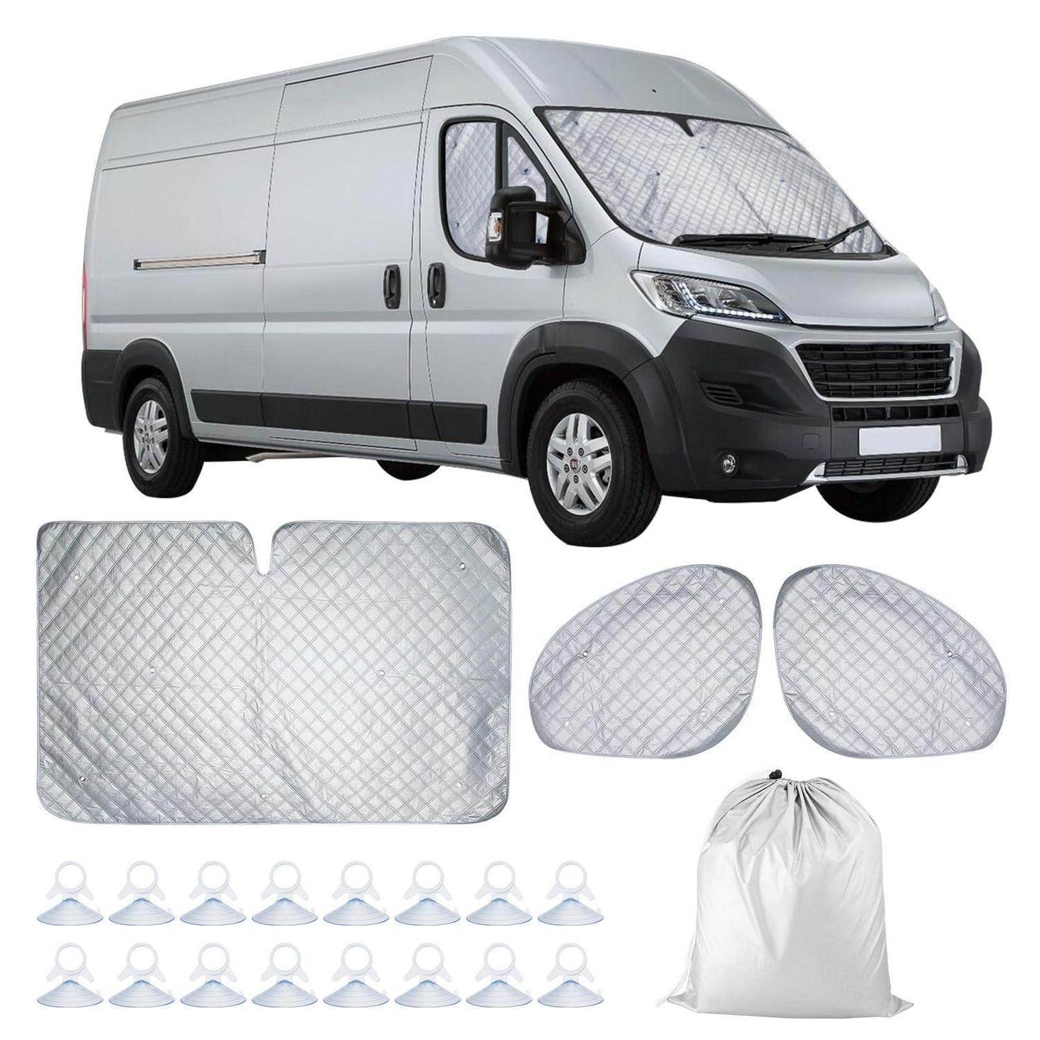 Sonnenschutz Für Fiat Ducato, 3-teilige Thermomatten, Frontscheibenabdeckung, Uv-schutz