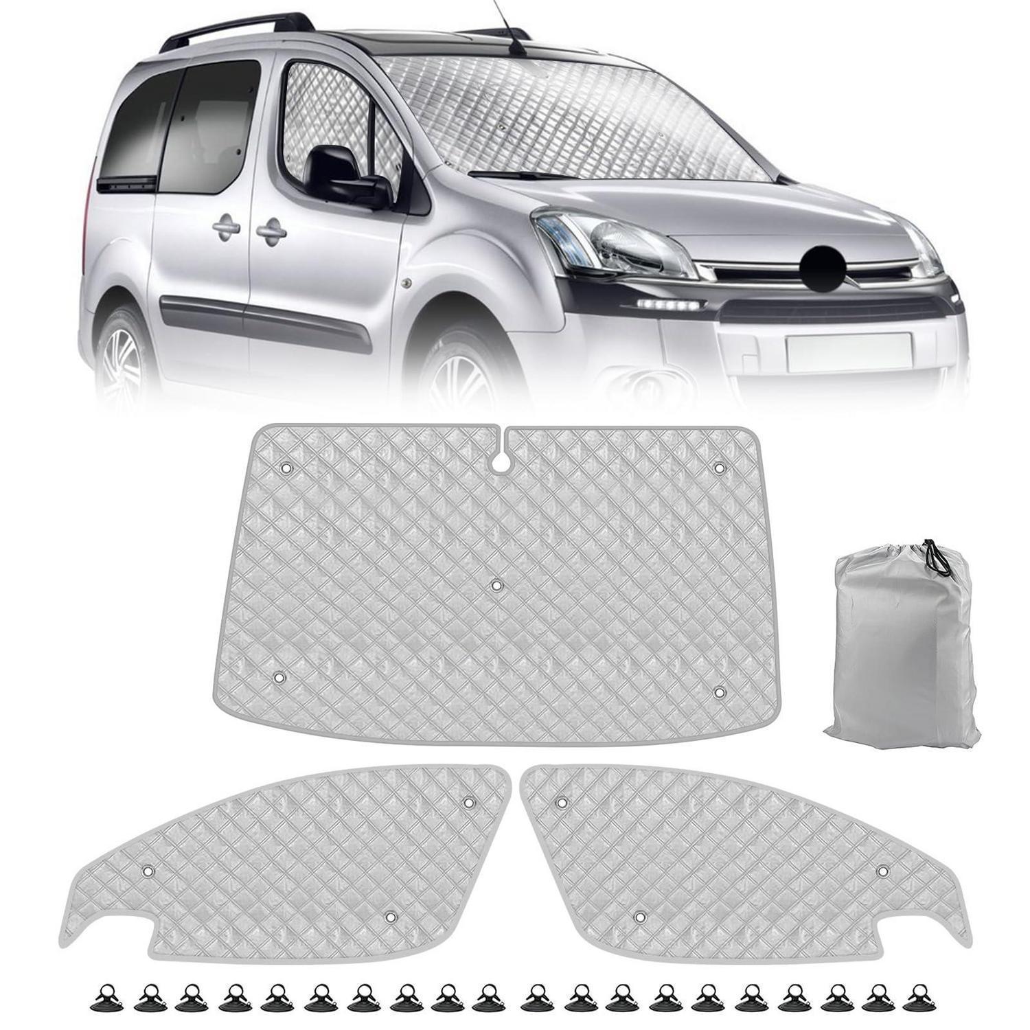 Sonnenschutz Set Für Citroen Berlingo 2008-2018, 3-teilig, Ganzjahresschutz, Mit Tasche