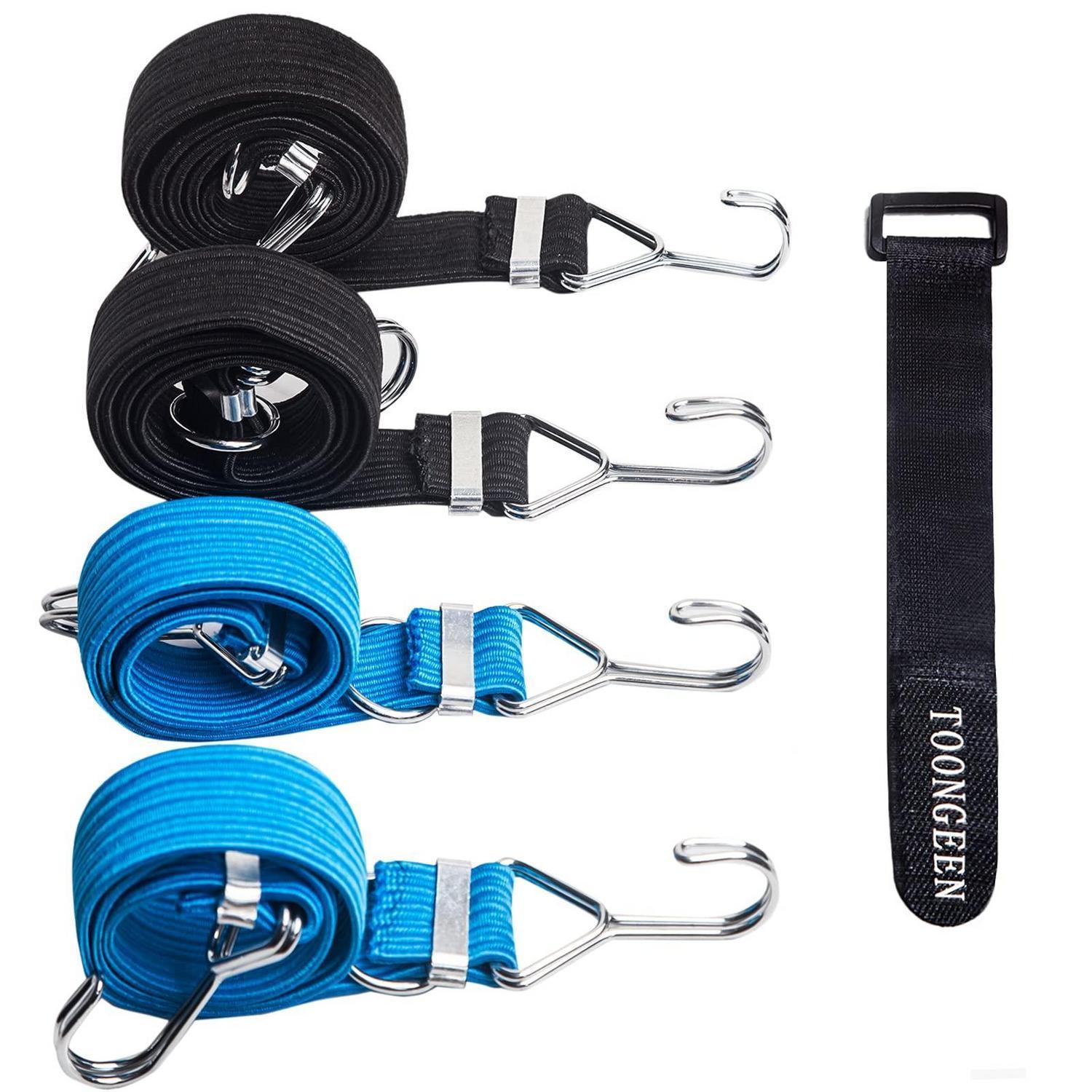 Spanngummi Mit Haken 4er-set, Extra Stark, Flach & Breit, 60cm & 100cm