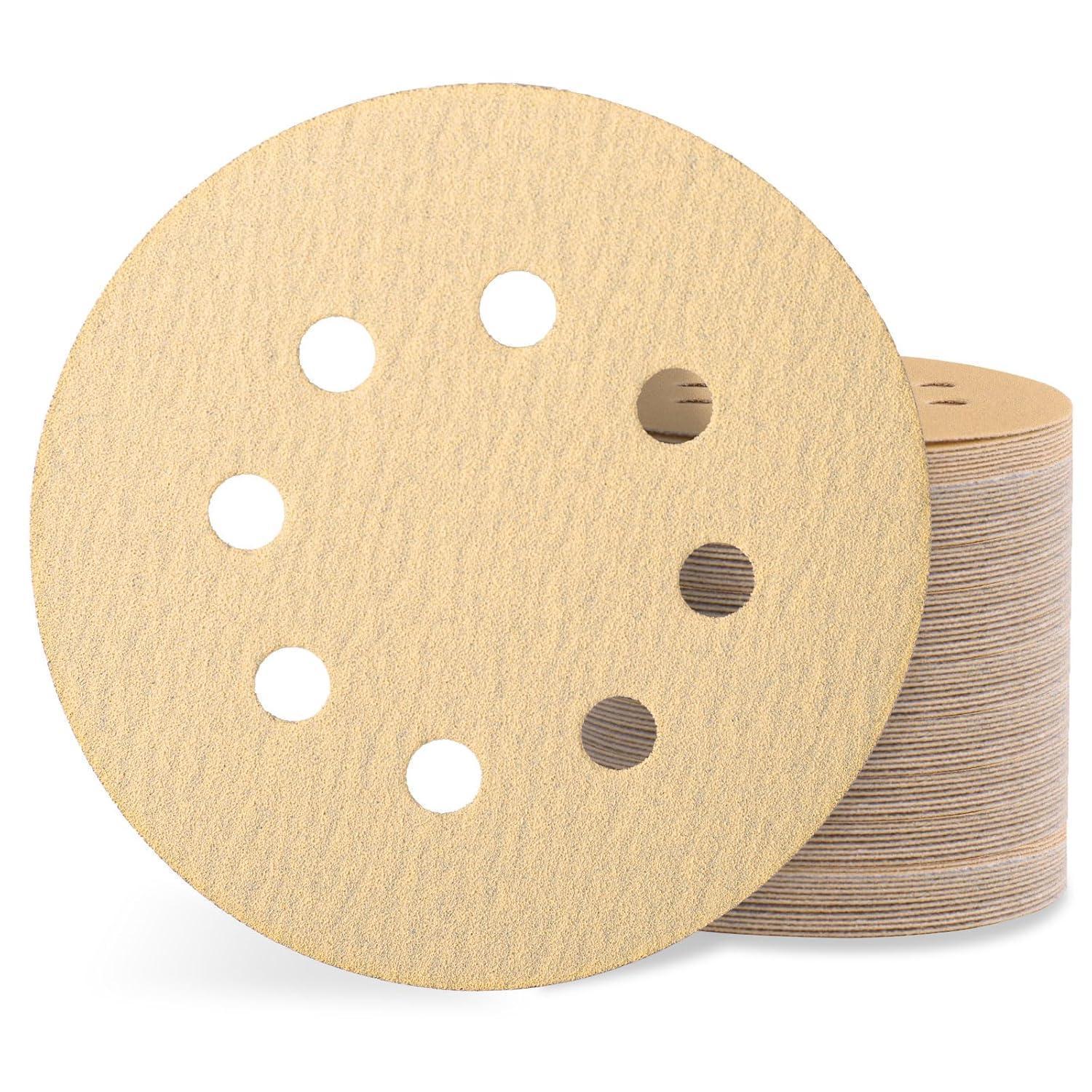 Schleifpapier 125mm Klett 100 Stück P150 Mit 8 Loch Für Exzenterschleifer
