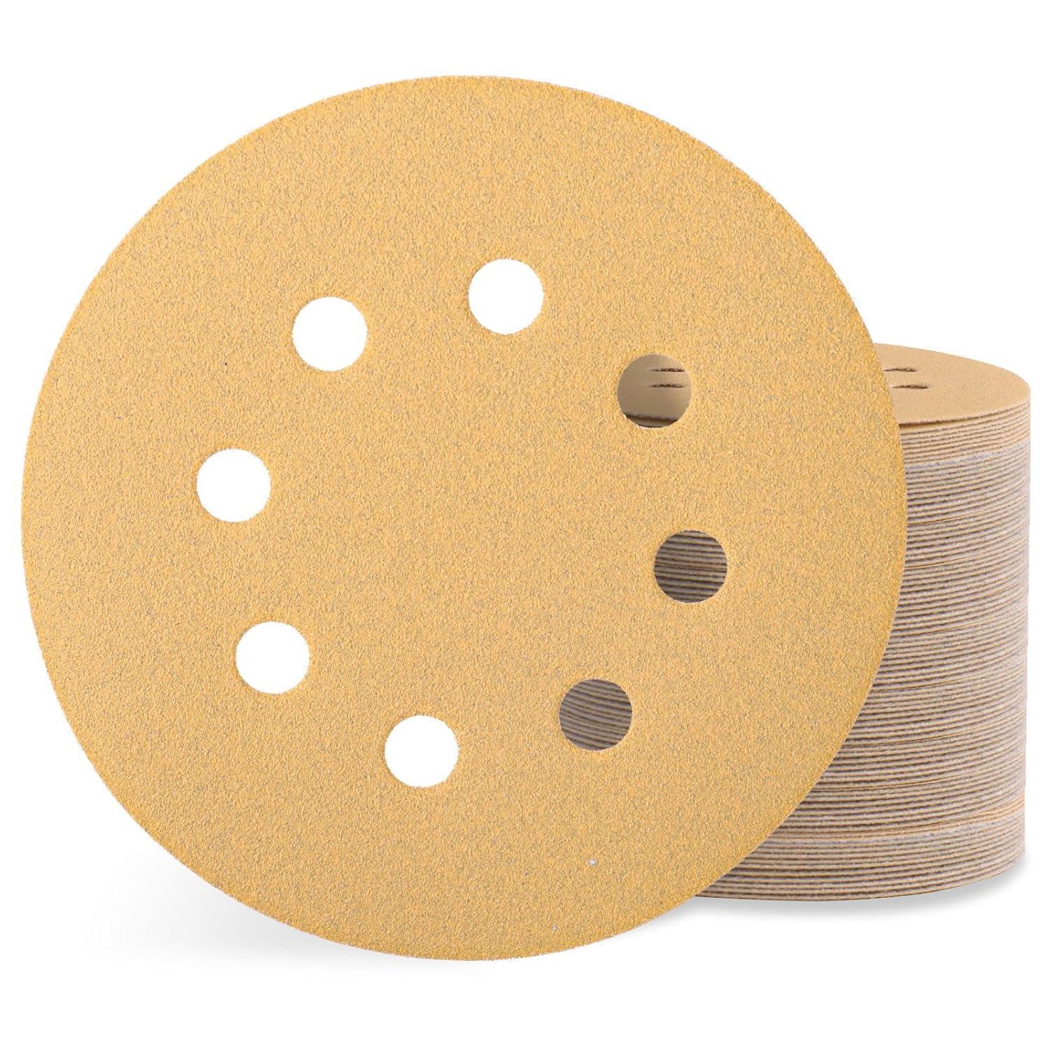 Schleifpapier 125mm Klett 100 Stück P180 Mit 8 Loch Für Exzenterschleifer