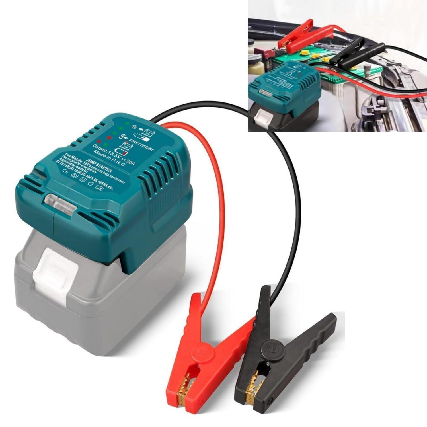 Auto-starthilfe-adapter Für 18v Akku, 12v Autobatterie Booster Bis 3,5l Benzin/6,5l Diesel
