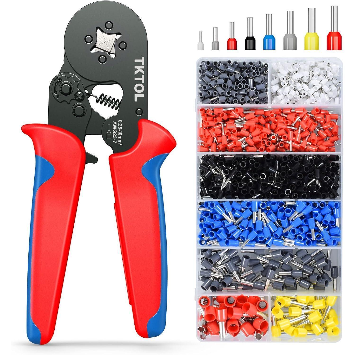 Crimpzange Aderendhülsen Set 0,25-10 Mm² Mit 1200 Stück Und Sortierbox