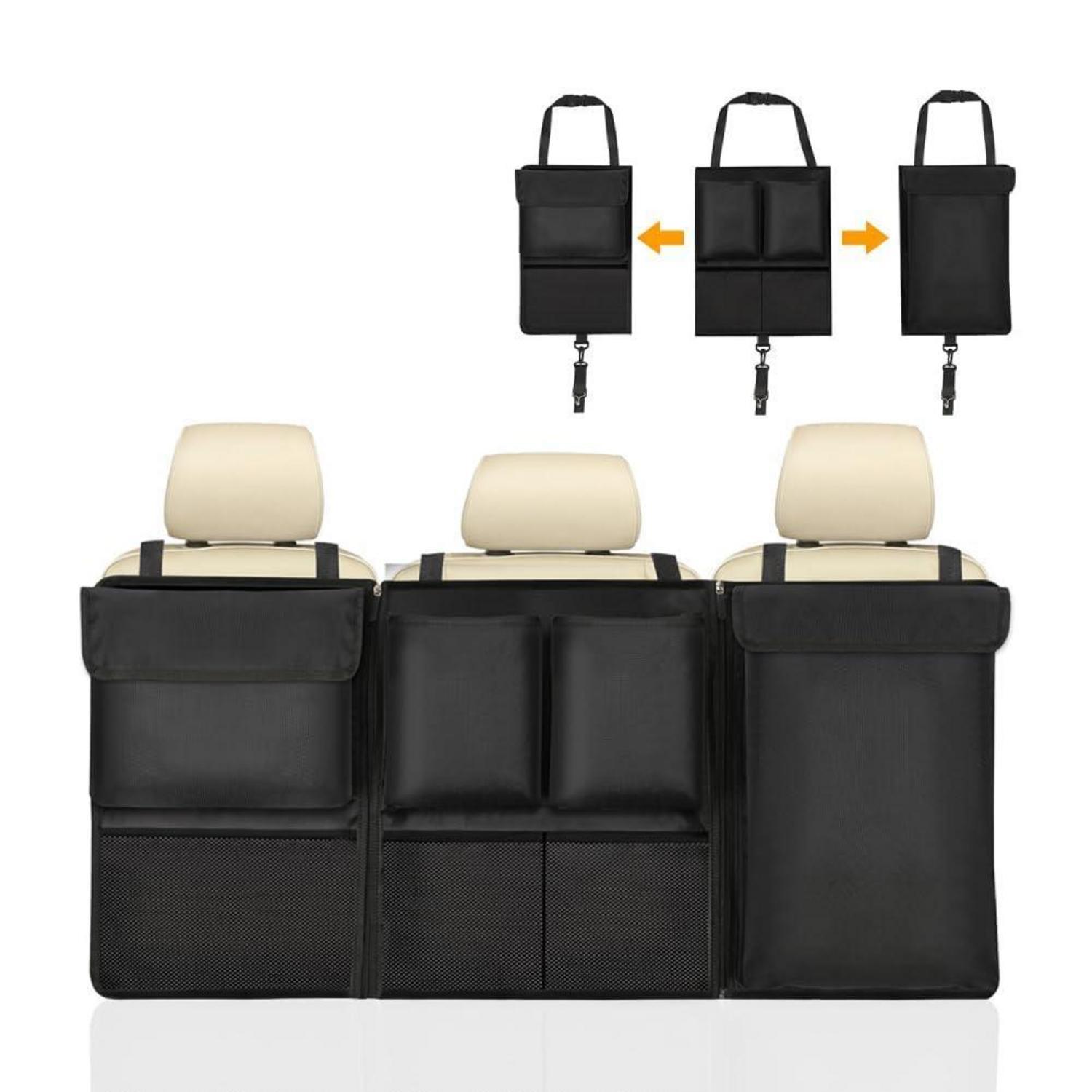 Kofferraum Organizer Auto, Aufbewahrungstasche Rücksitz, Wasserdicht, 90x46cm, Schwarz