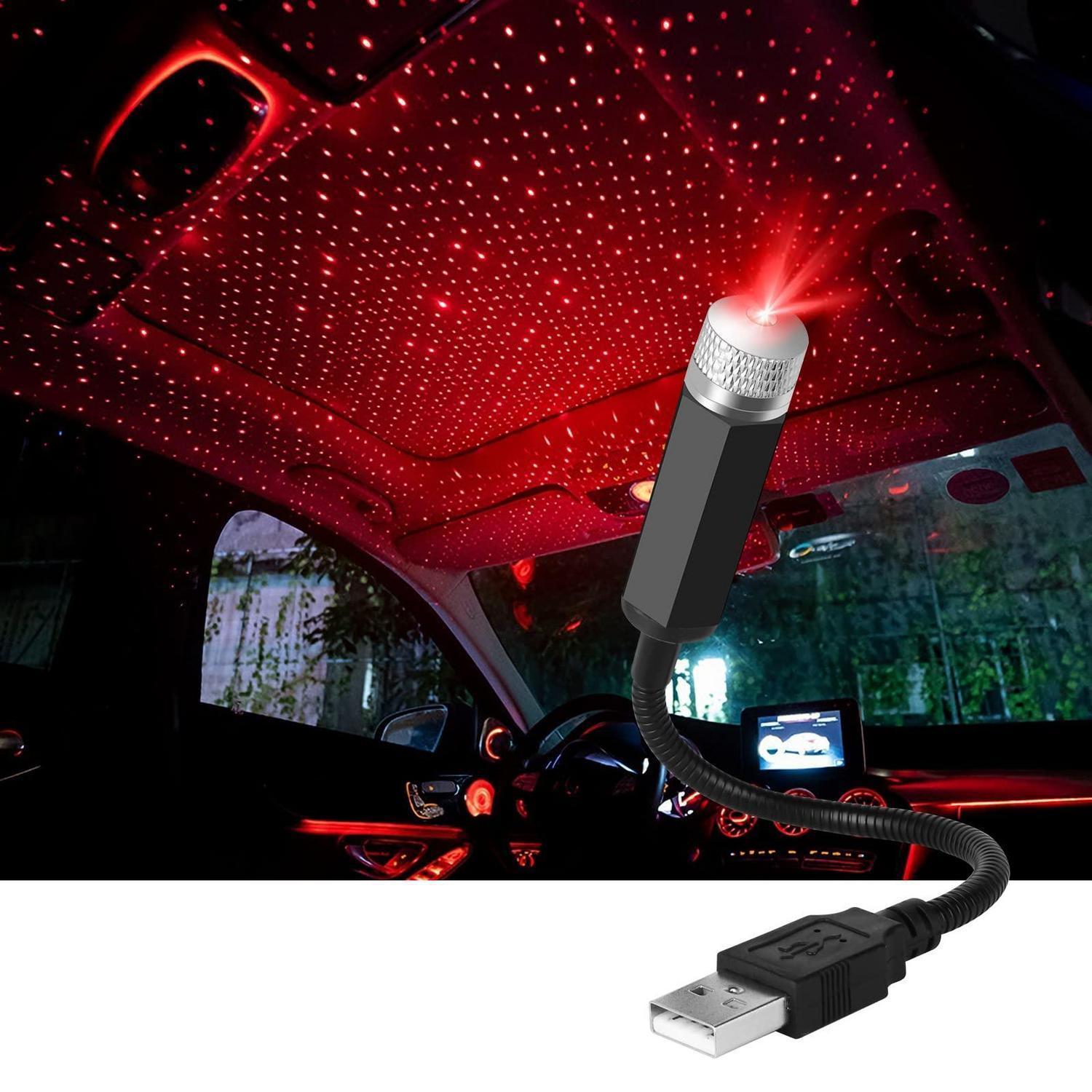 Led Sternenhimmel Projektor Für Auto & Zuhause, Usb, Rot