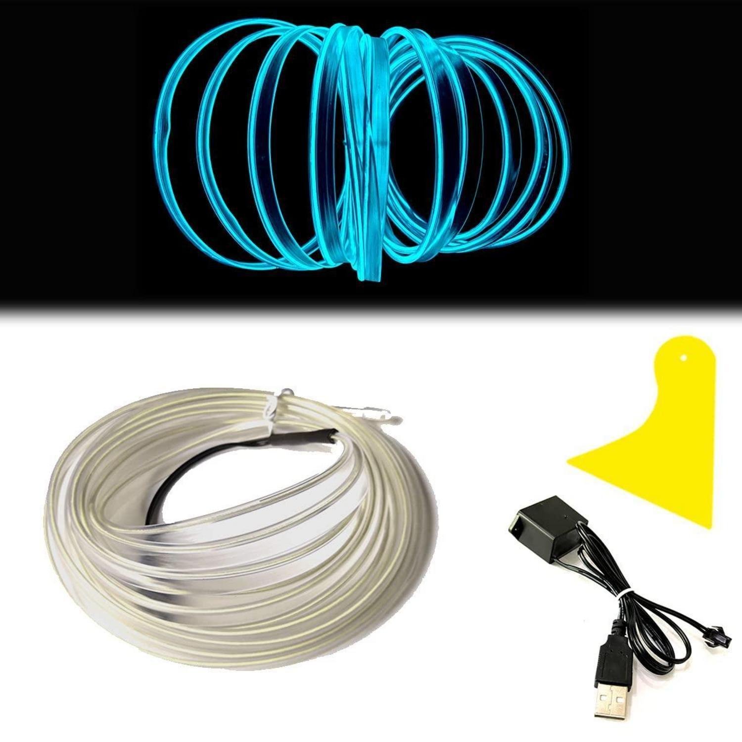 El-draht 10m Eisblau Usb Neonröhre Flexible Innenraumbeleuchtung