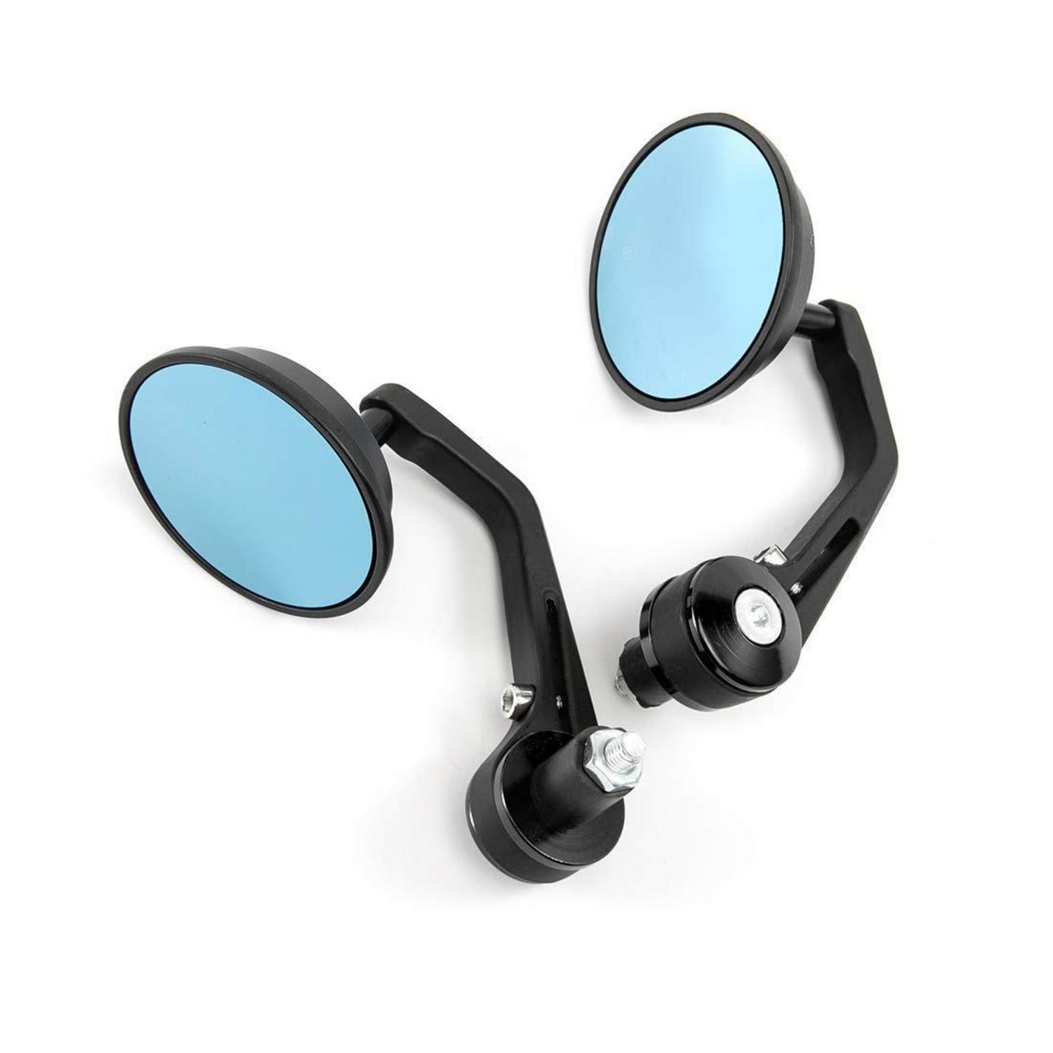 Motorrad Lenkerendspiegel 7/8'' 22mm Rund Stahlarm 360° Verstellbar