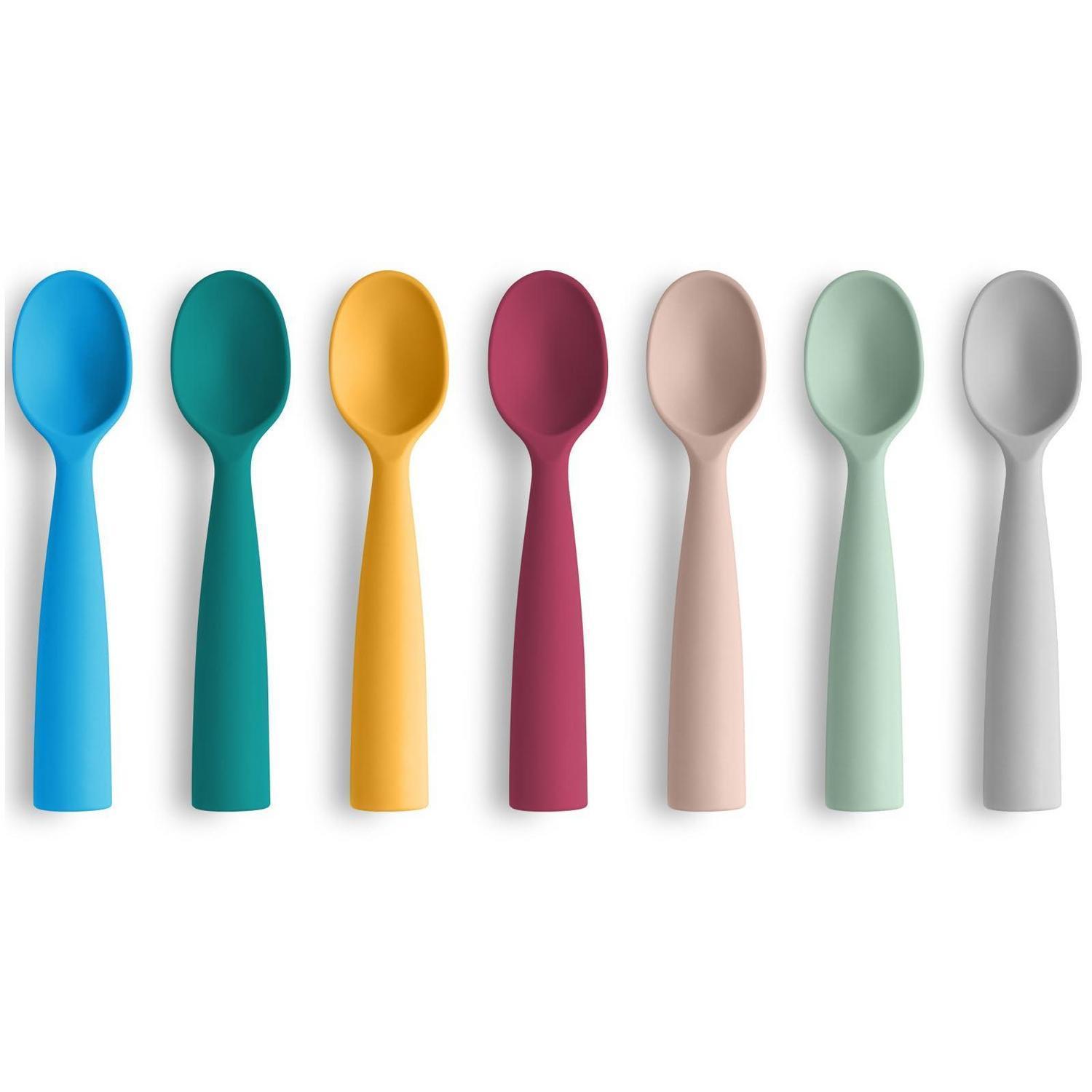 Babylöffel 7er Set, Extra Weiches Silikon, Bpa-frei, Für Beikost & Kleinkinder