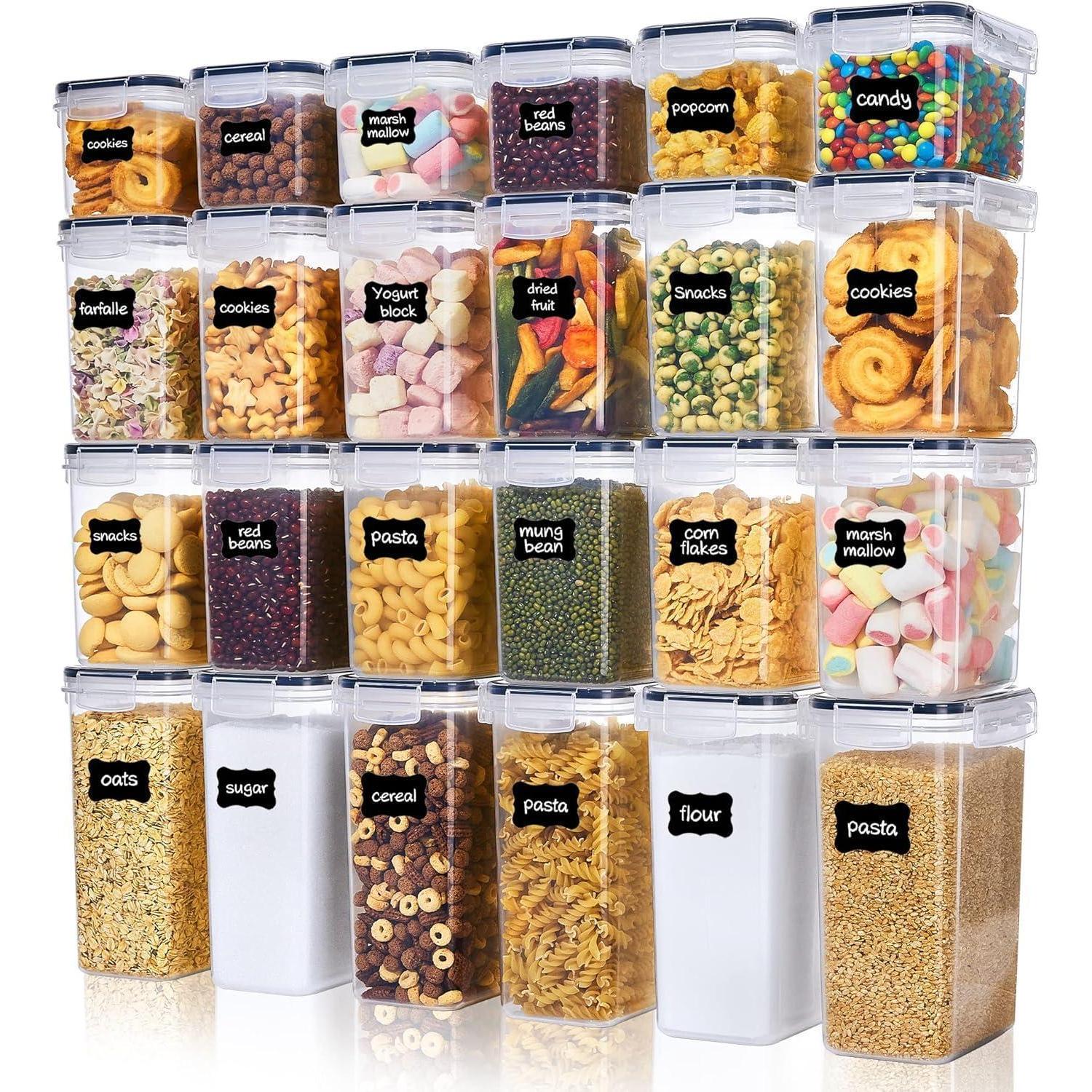 Vorratsdosen-set 24 Stück Luftdicht Bpa-frei Stapelbar Für Küche & Vorratskammer