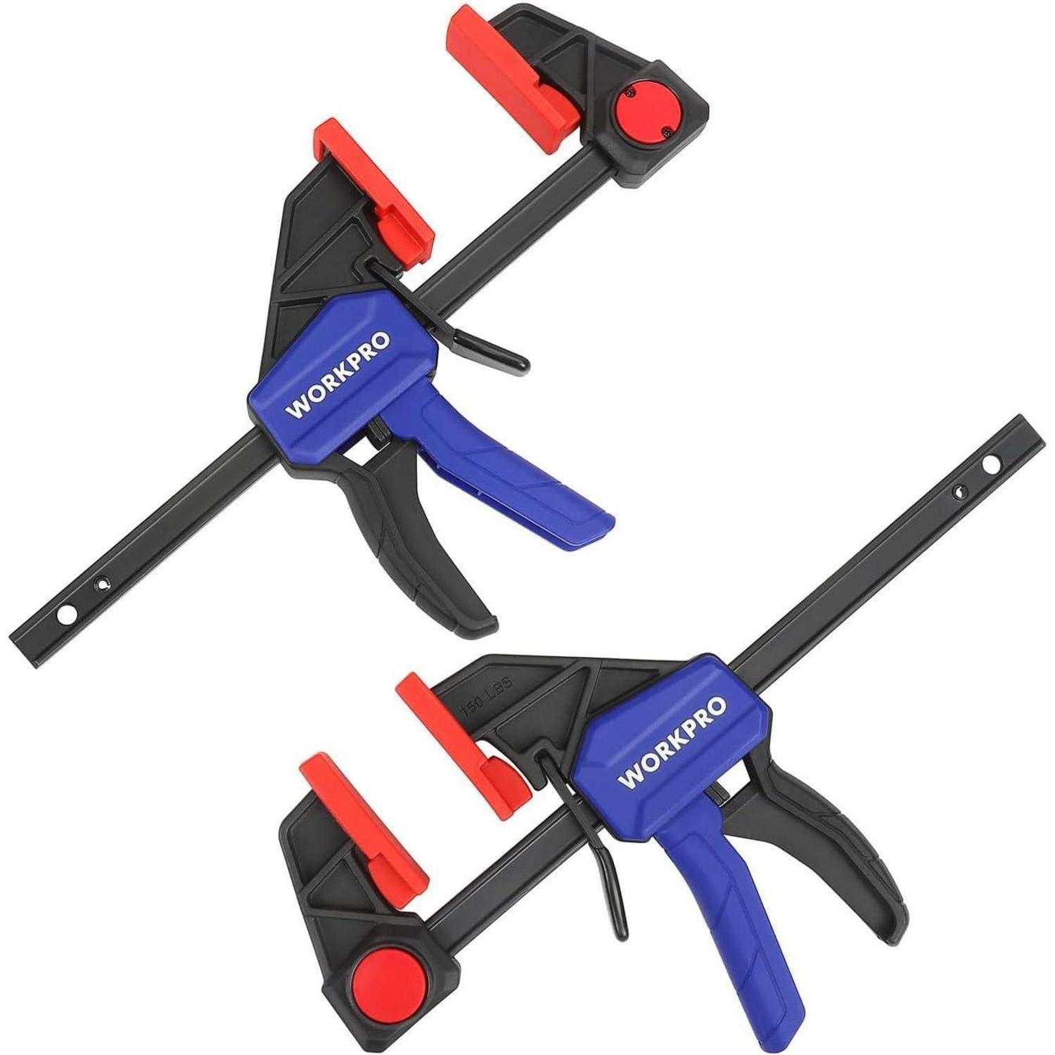 Einhandzwingen Set 2 Stück, 2-in-1 Spannen & Dehnen, 150mm Spannweite, 68kg Kraft