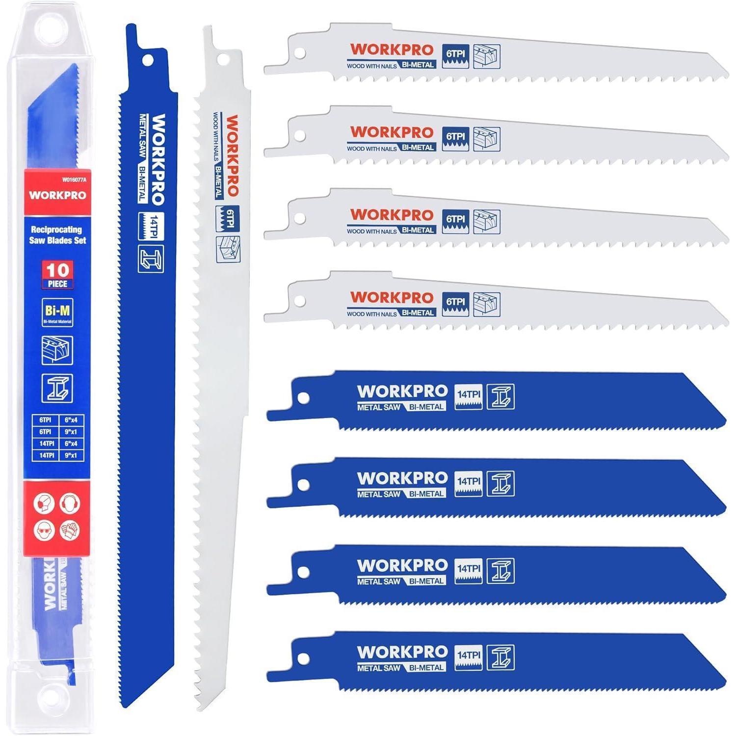 Säbelsägeblätter Set 10tlg Bi-metall 152/230mm Für Metall & Holz Mit Box