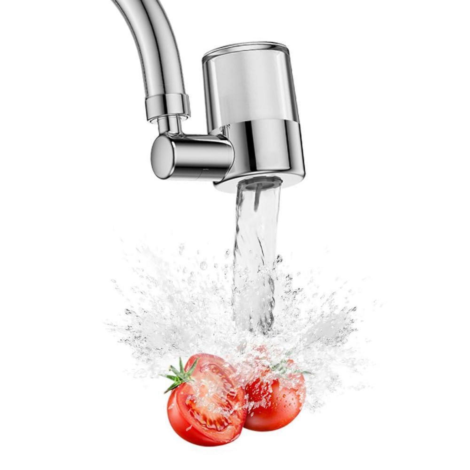Wasserhahnfilter 720° Drehbar, 2 Modi, Edelstahlfilter, Chrom