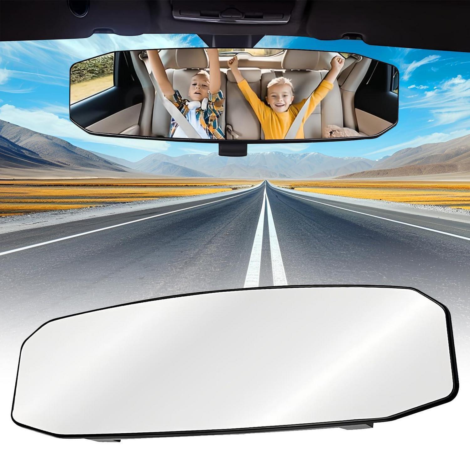 Auto Innenspiegel 30cm Weitwinkel Panorama, Blendfrei, Universell Clip-on