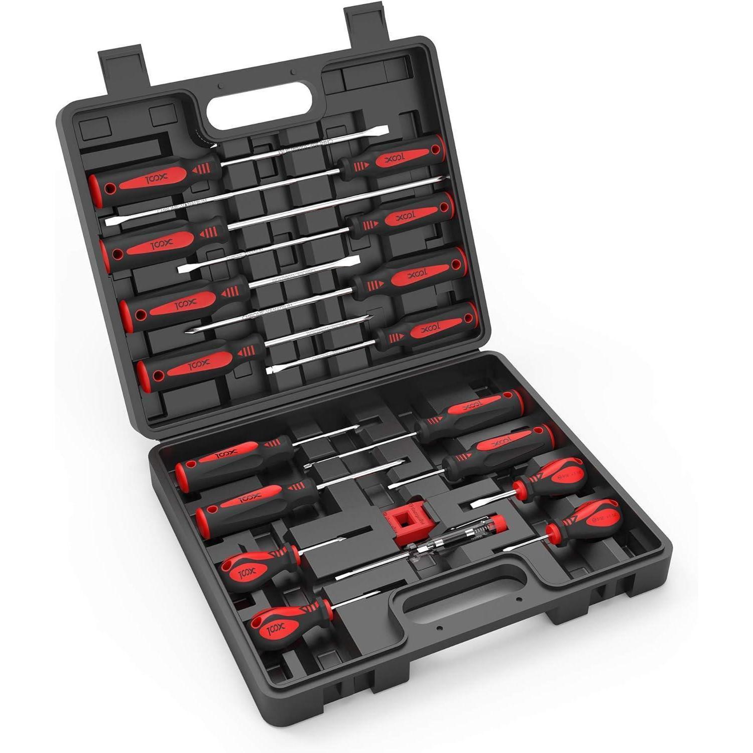 18-teiliges Schraubendreher-set Mit Magnetischen Spitzen Und Aufbewahrungskoffer