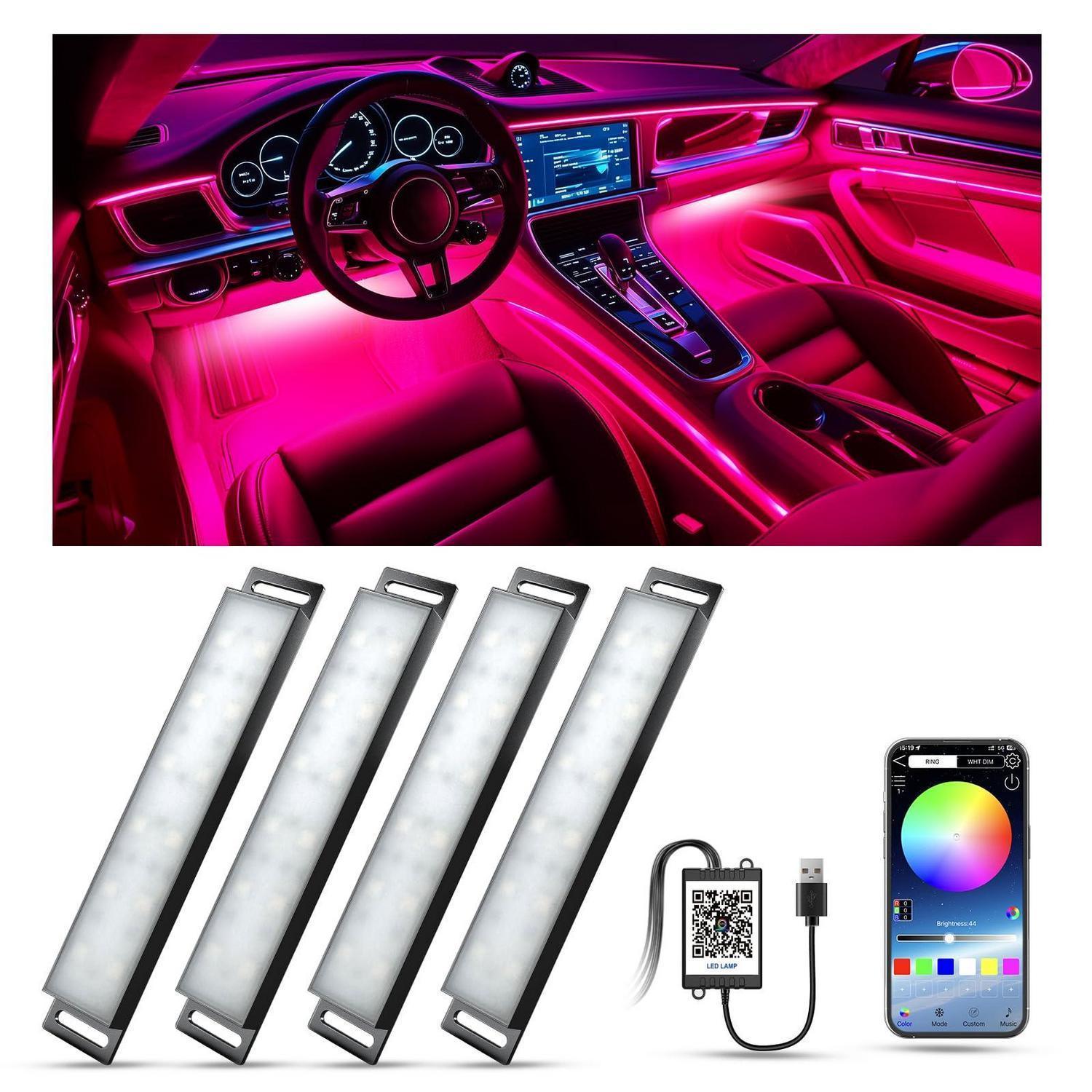 Auto Innenbeleuchtung Led Mit App-steuerung, 16 Mio. Farben, Musikmodus