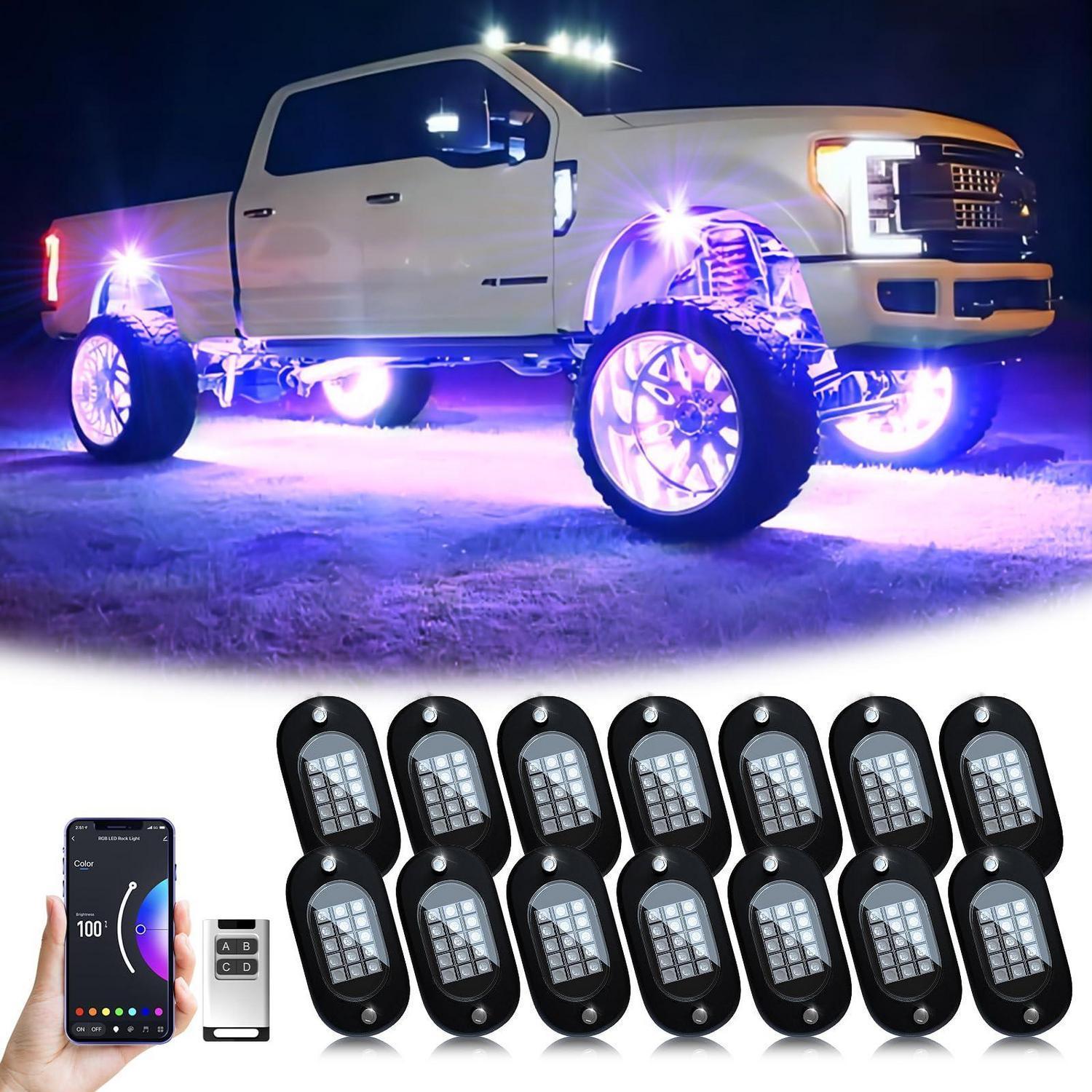 Rgb Led Rock Lights 14 Pods Mit App-steuerung, Musikmodus & Bremswarnfunktion