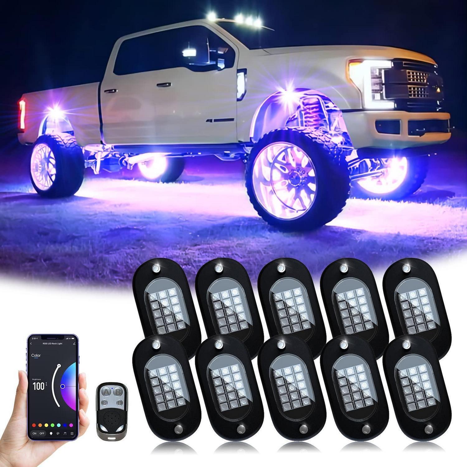 Rgb Led Rock Lights 10er Set Mit App-steuerung & Musikmodus