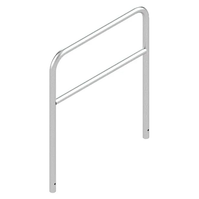 Schake Abweisebügel aus Stahlrohr Ø 48 x 2,5 mm Breite: 1000 mm, Höhe: 1200 mm + Querholm, zum Einbetonieren