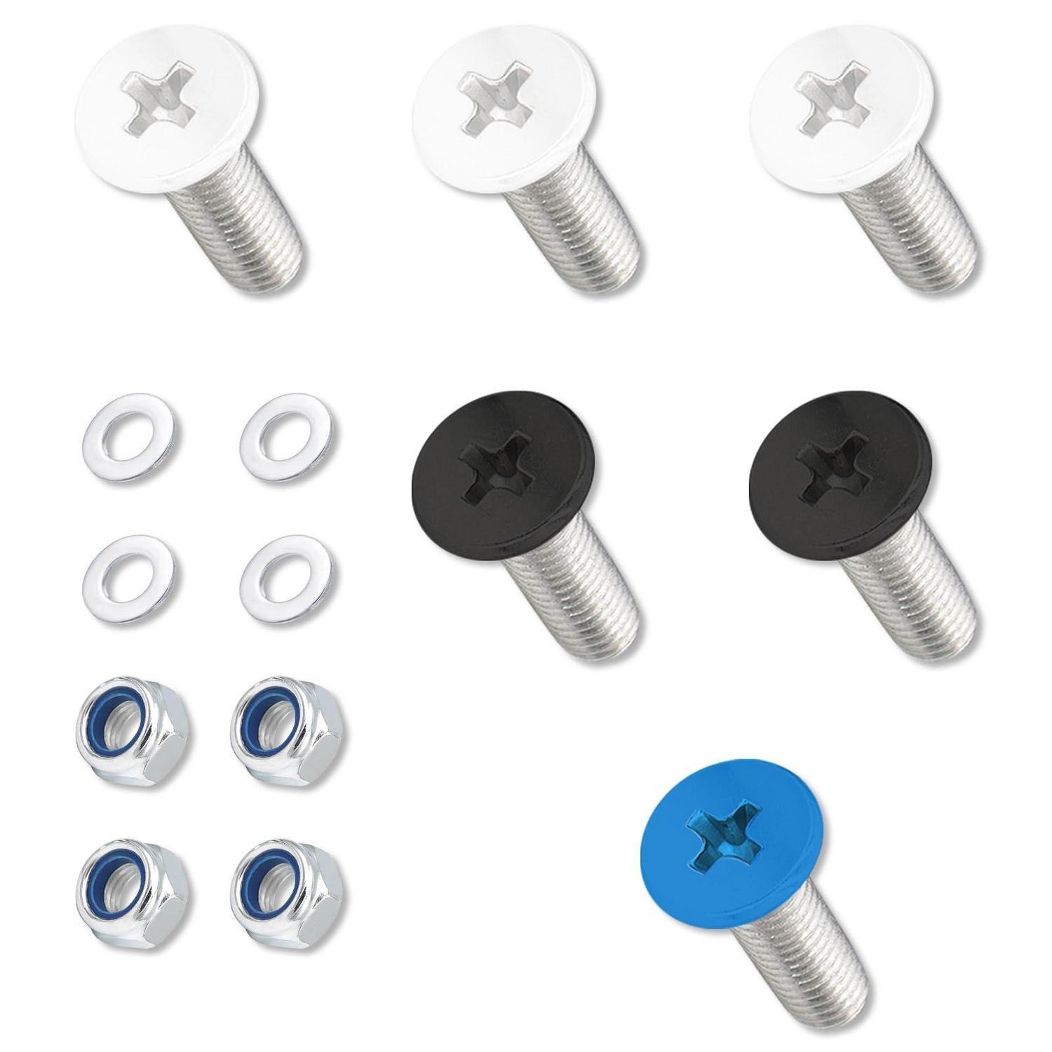 Kennzeichenschrauben M5x16mm Edelstahl Set Für Motorrad, Roller, Moped Mit Muttern Und Unterlegscheiben