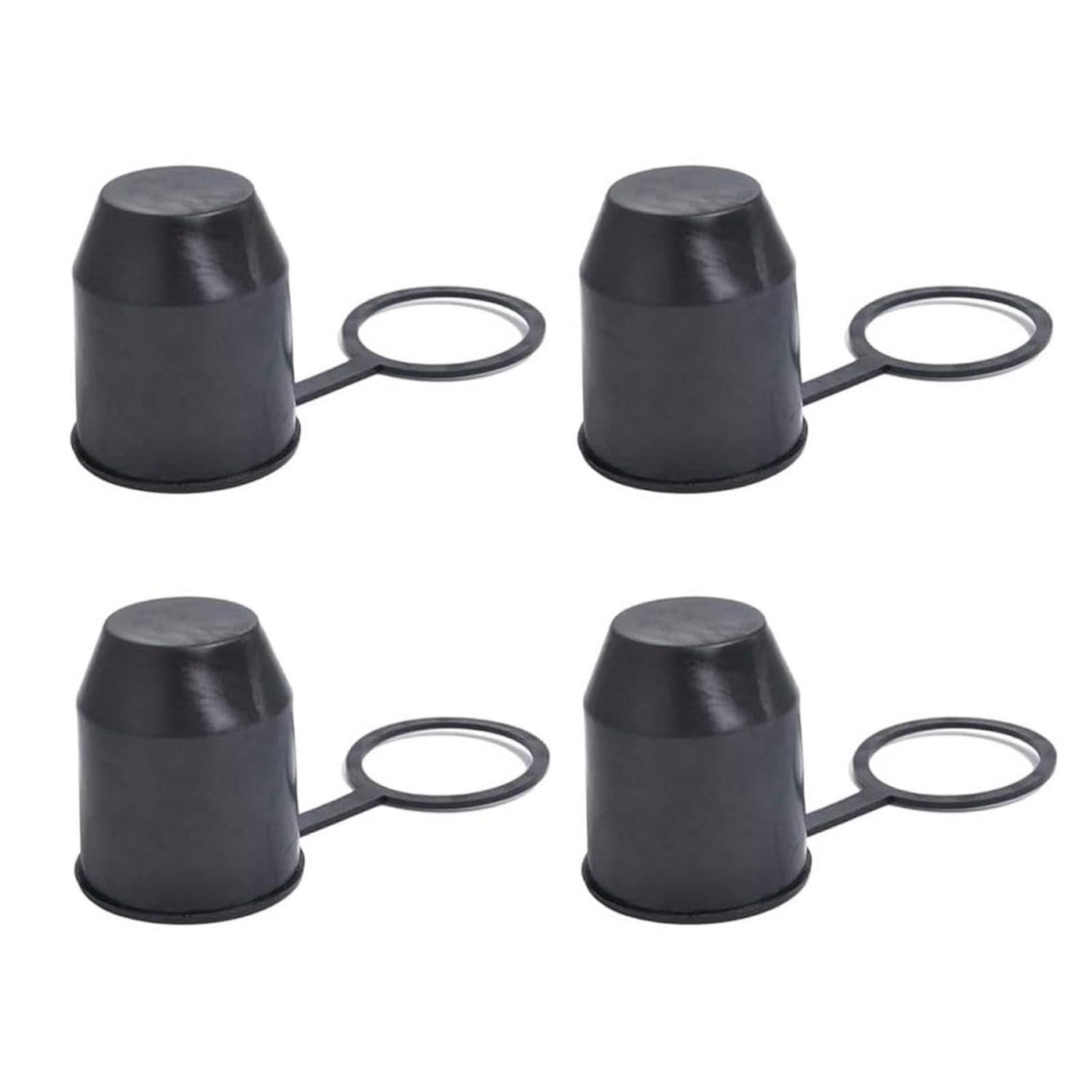 4er Set Anhängerkupplung Schutzkappe Mit Sicherungsring Für 50mm Kugelkopf
