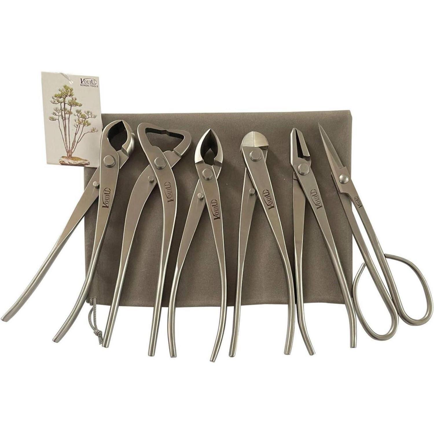 6-teiliges Bonsai-werkzeug-set Aus Edelstahl, 210 Mm