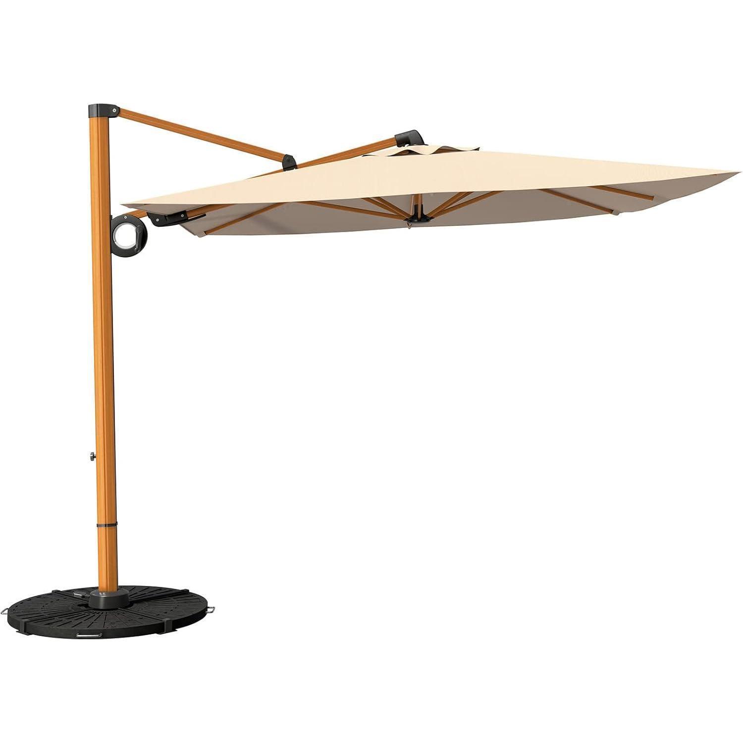 Ampelschirm 300 Cm Rechteckig, 360° Drehbar, Uv-schutz 50+, Windstabil