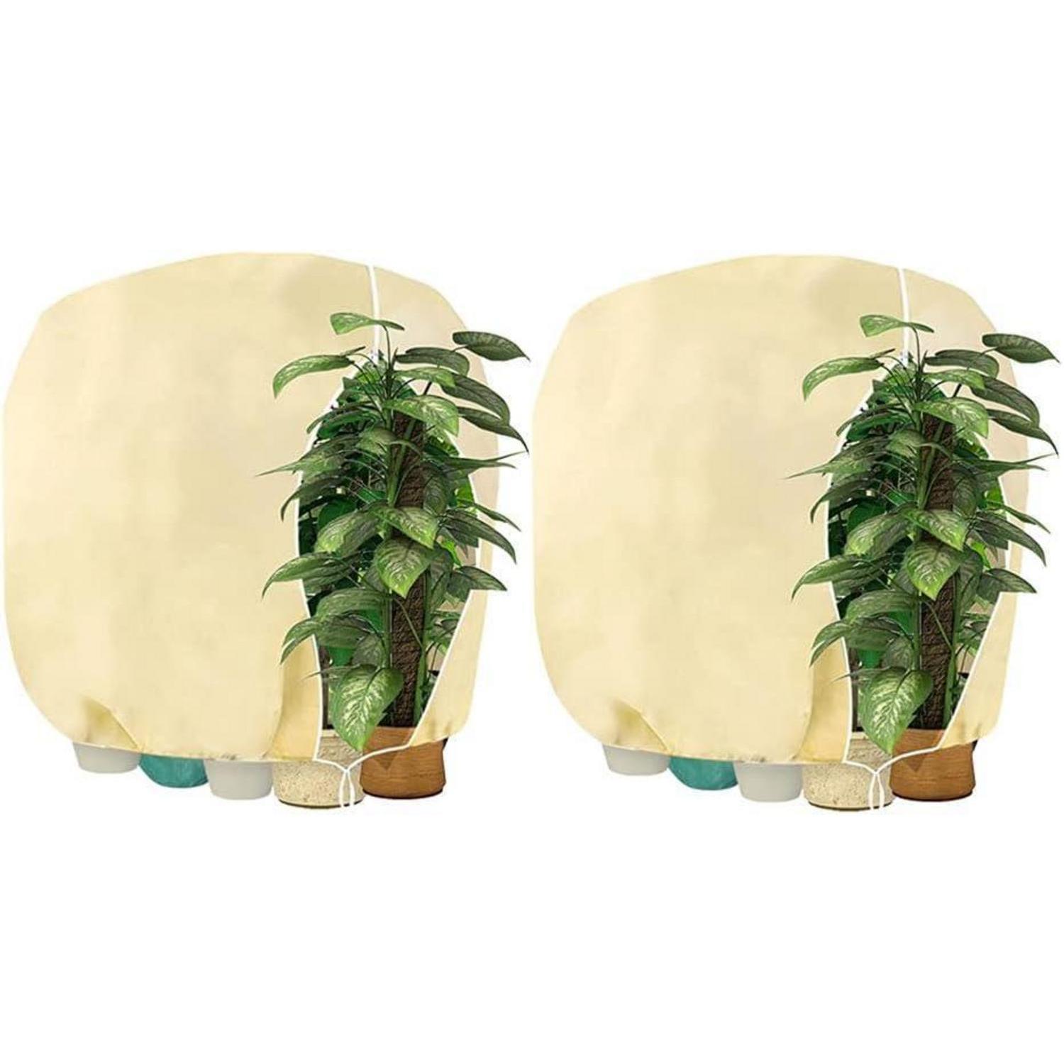 Pflanzenschutzhaube Mit Reißverschluss, Atmungsaktiv, Reißfest, 120x180cm, Beige, 2 Stück