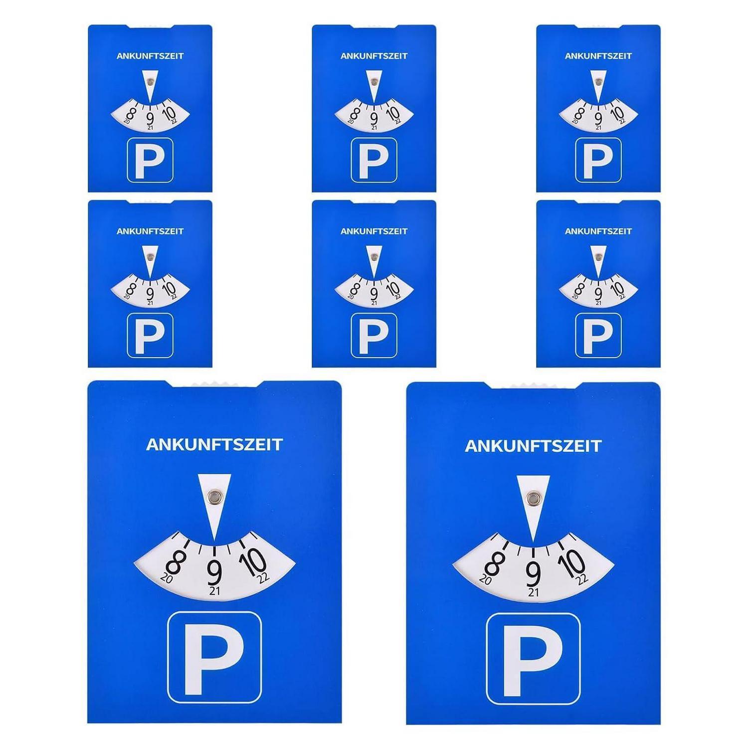10x Parkscheibe Pappe 11x15cm Blau Für Auto Lkw Wohnmobil