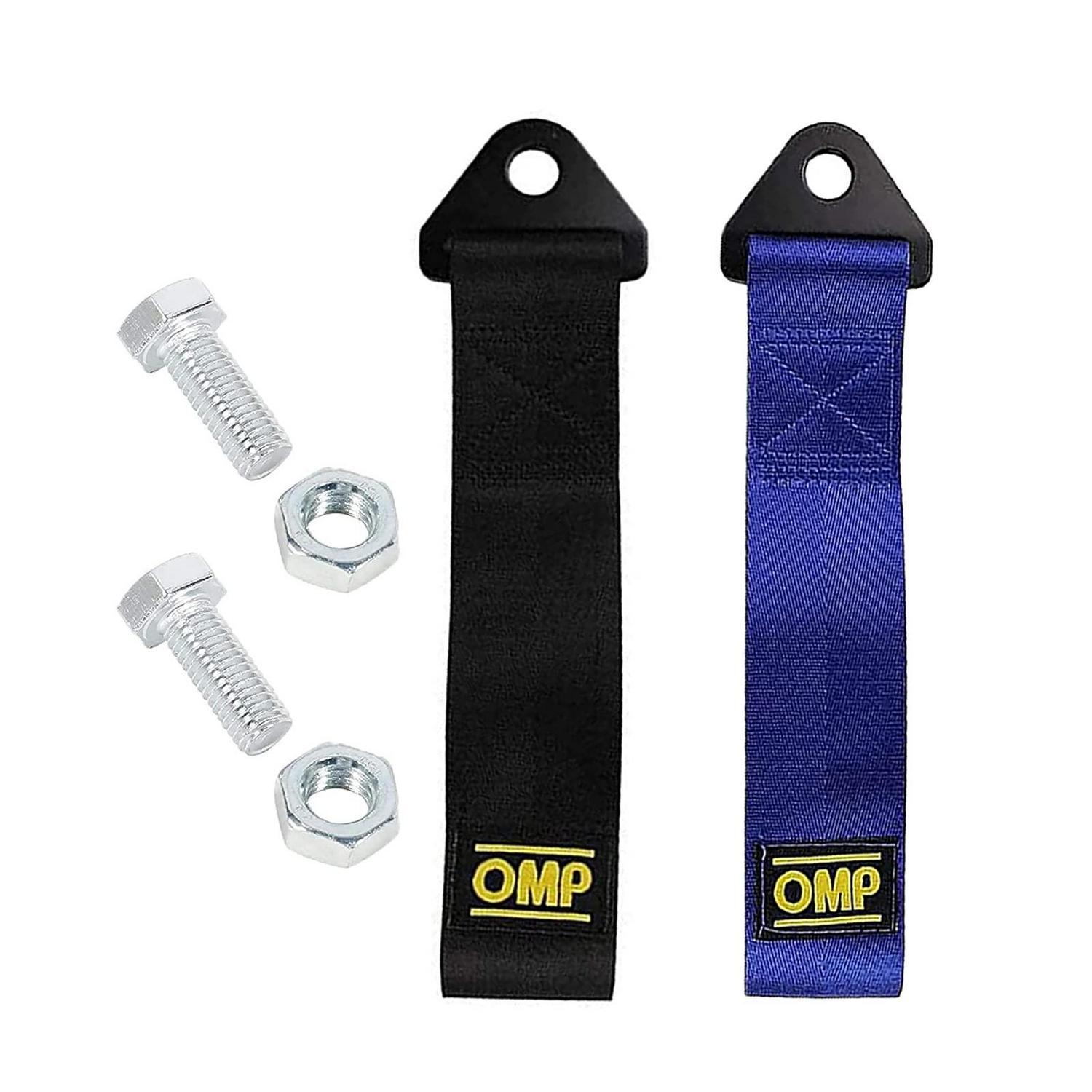 2x Abschleppschlaufe Universal, Hochfestes Abschleppseil 2 Tonnen, Für Rennwagen, Blau & Schwarz