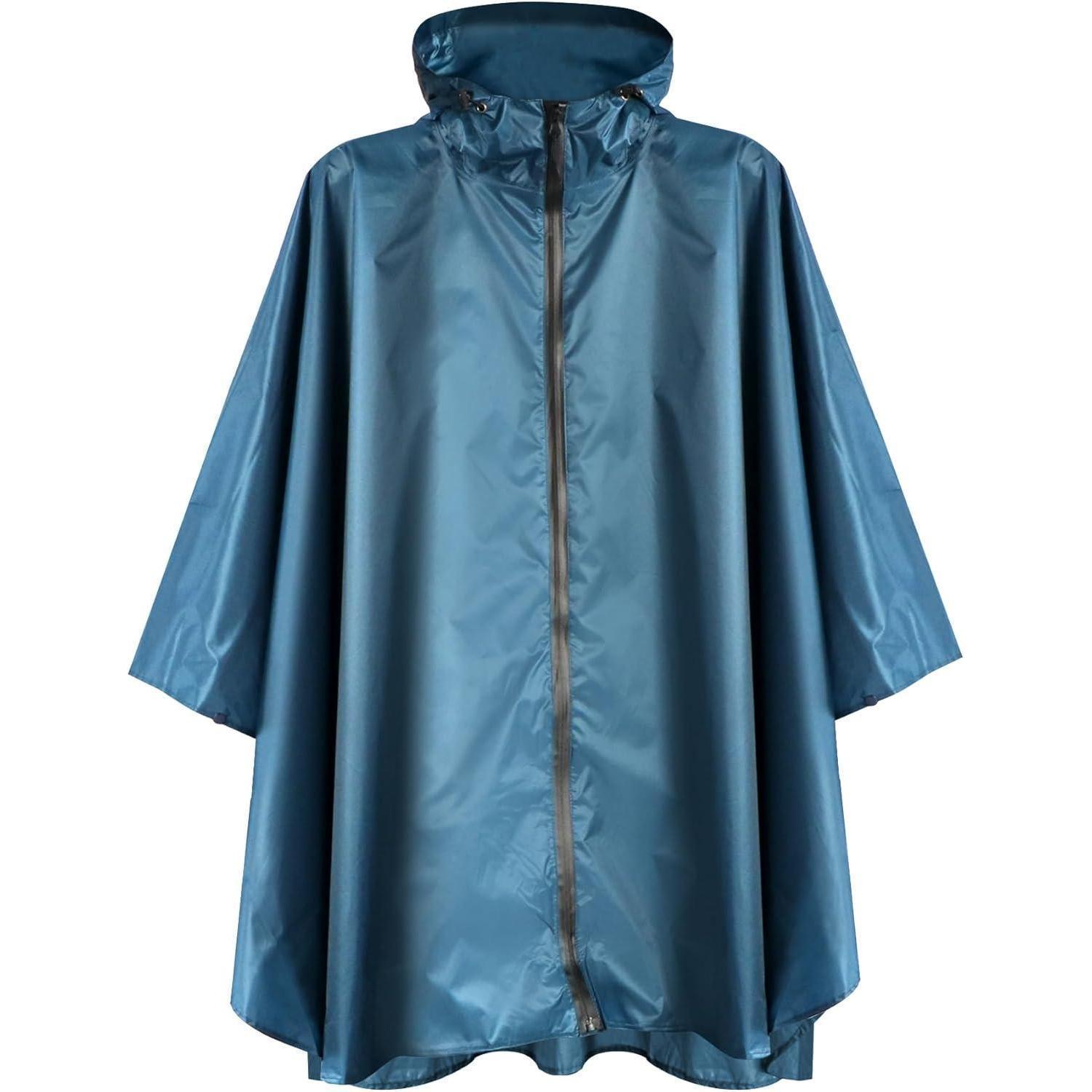 Regenponcho Wasserdicht Für Radfahren & Outdoor, Unisex, Meeresblau