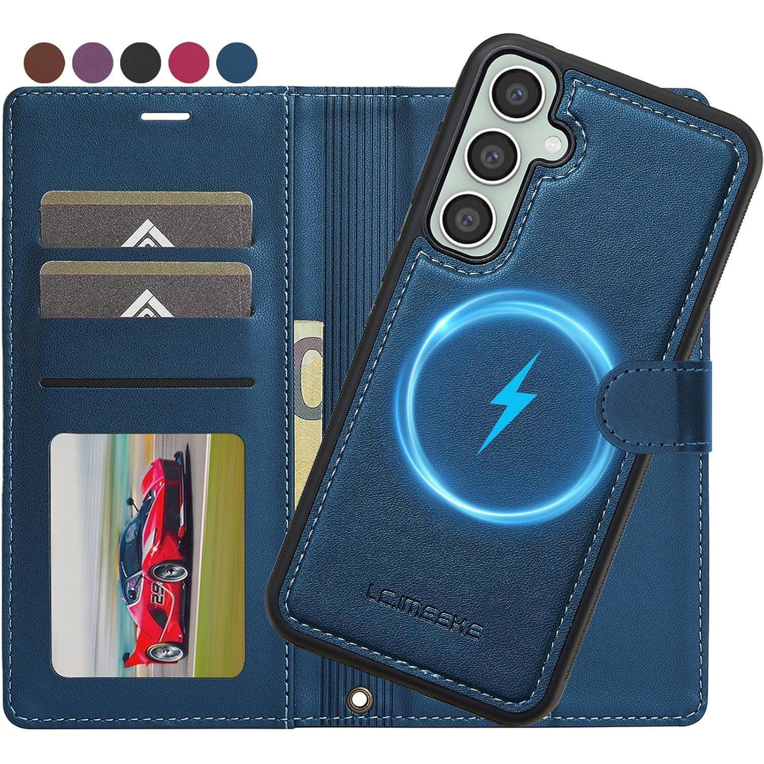 Handyhülle Mit Kartenfach Und Ständer Für Samsung Galaxy A17 4g/5g, Abnehmbar, Blau