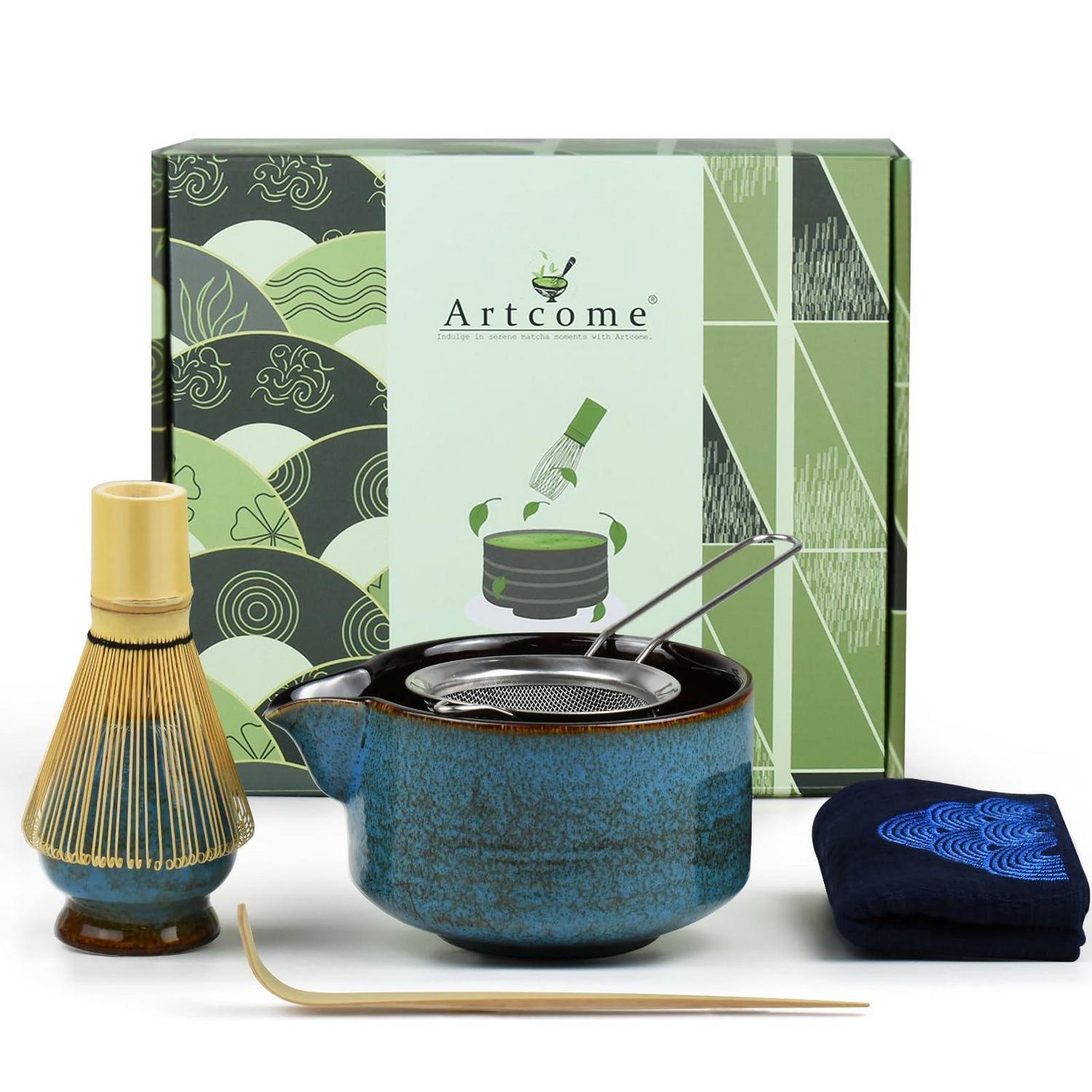 7-teiliges Matcha-set Mit Schale, Schneebesen, Löffel Und Sieb Für Teezeremonie