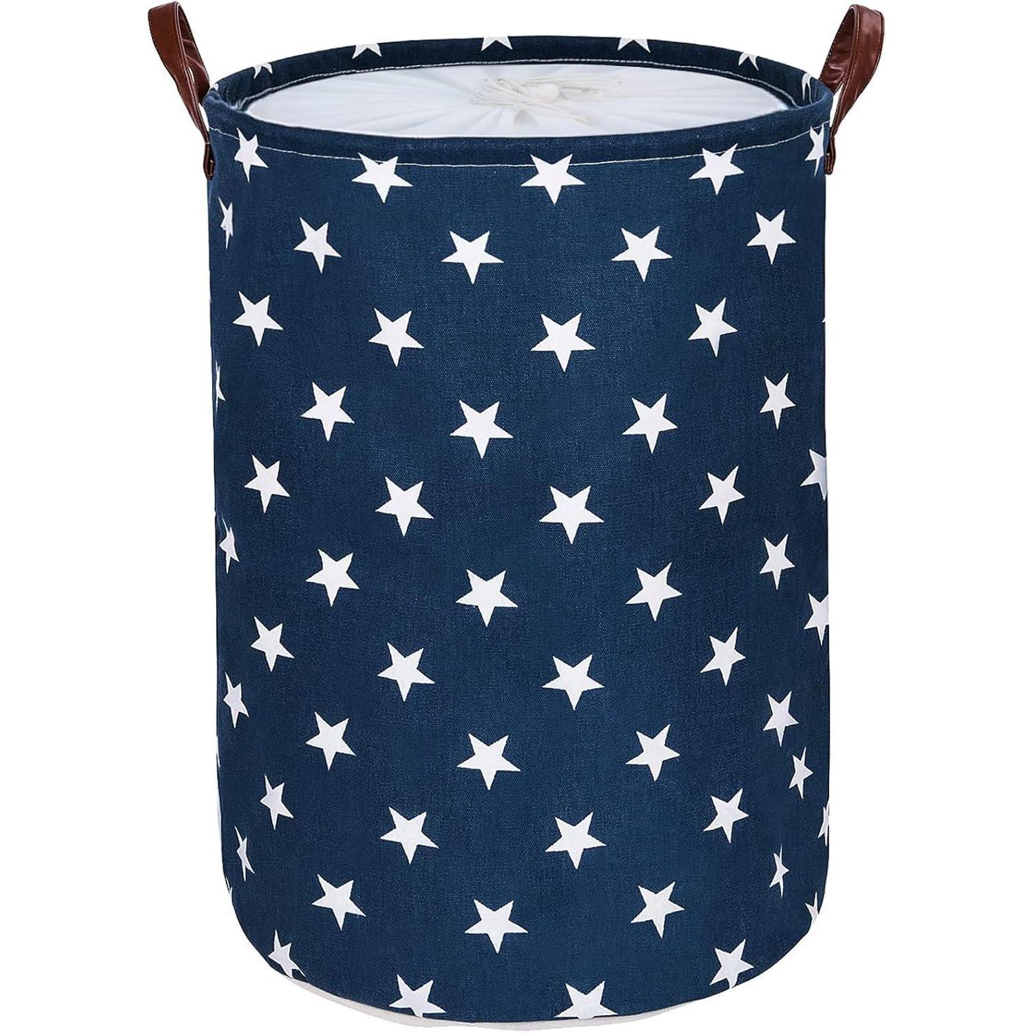 Faltbarer Wäschekorb Mit Tunnelzug, 51cm, Blau Star