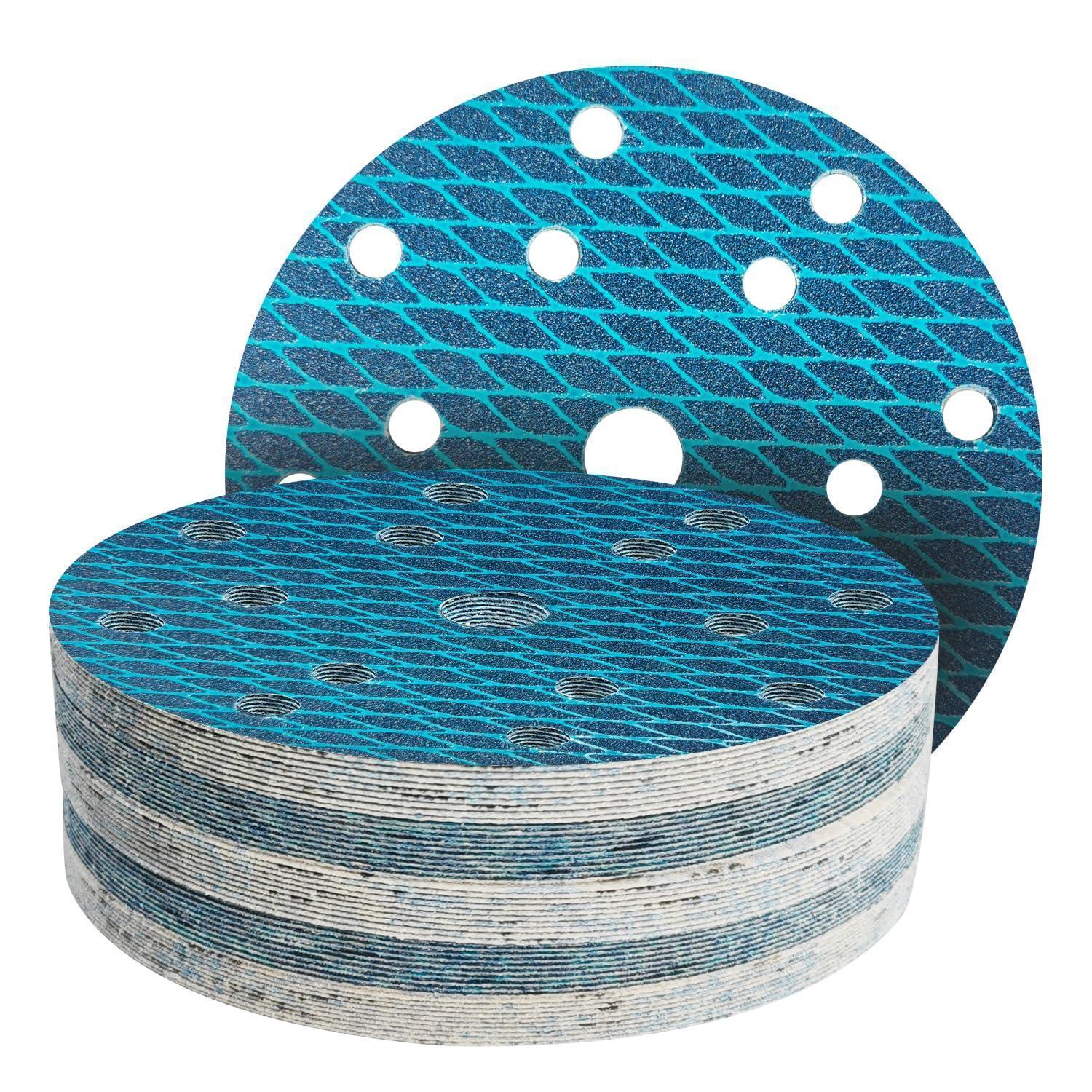 Schleifpapier 150mm Klett 15-loch Korn 60 Für Exzenterschleifer 45 Stück