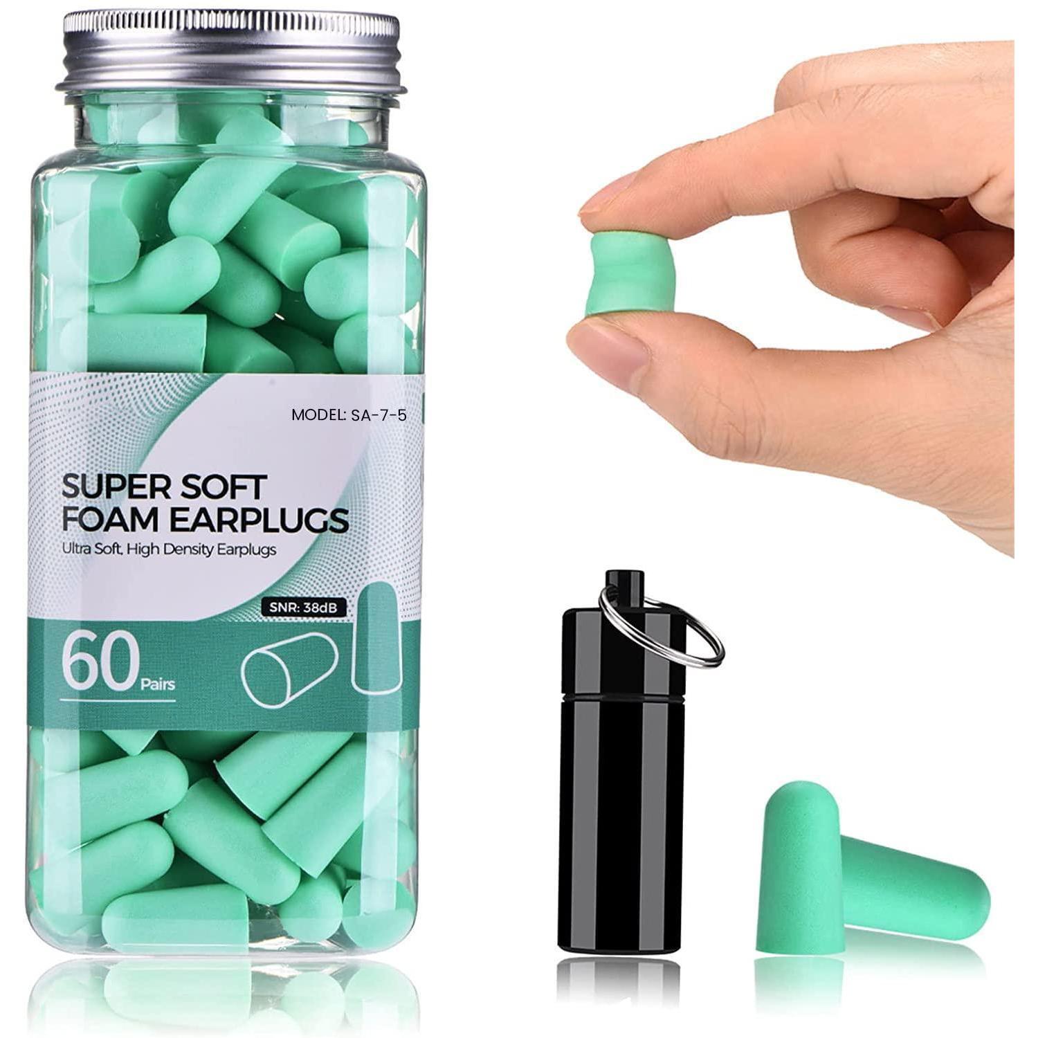 Gehörschutz Stöpsel 60 Paar 38db Snr Superweiche Schaumstoff Ohrstöpsel Blau