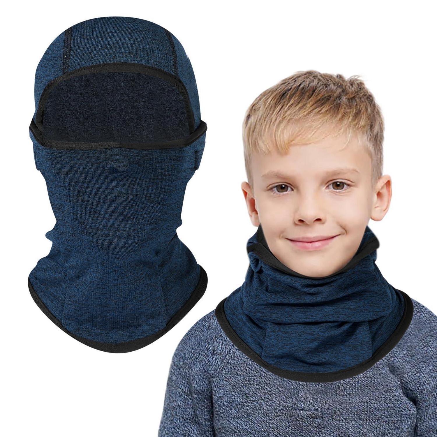 Kinder Sturmhaube Winter 2-8 Jahre, Fleece Warm, Winddicht, Skimaske Mit Halswärmer, Königsblau