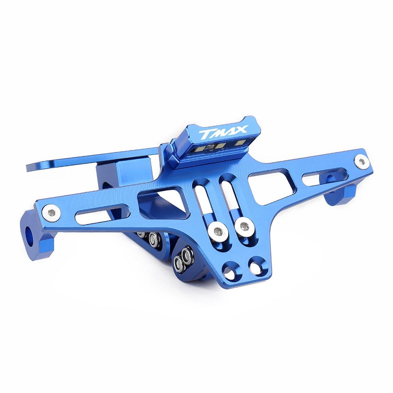 Kennzeichenhalter Cnc Aluminium Für Tmax500/530/560 Sx/dx Blau/gold