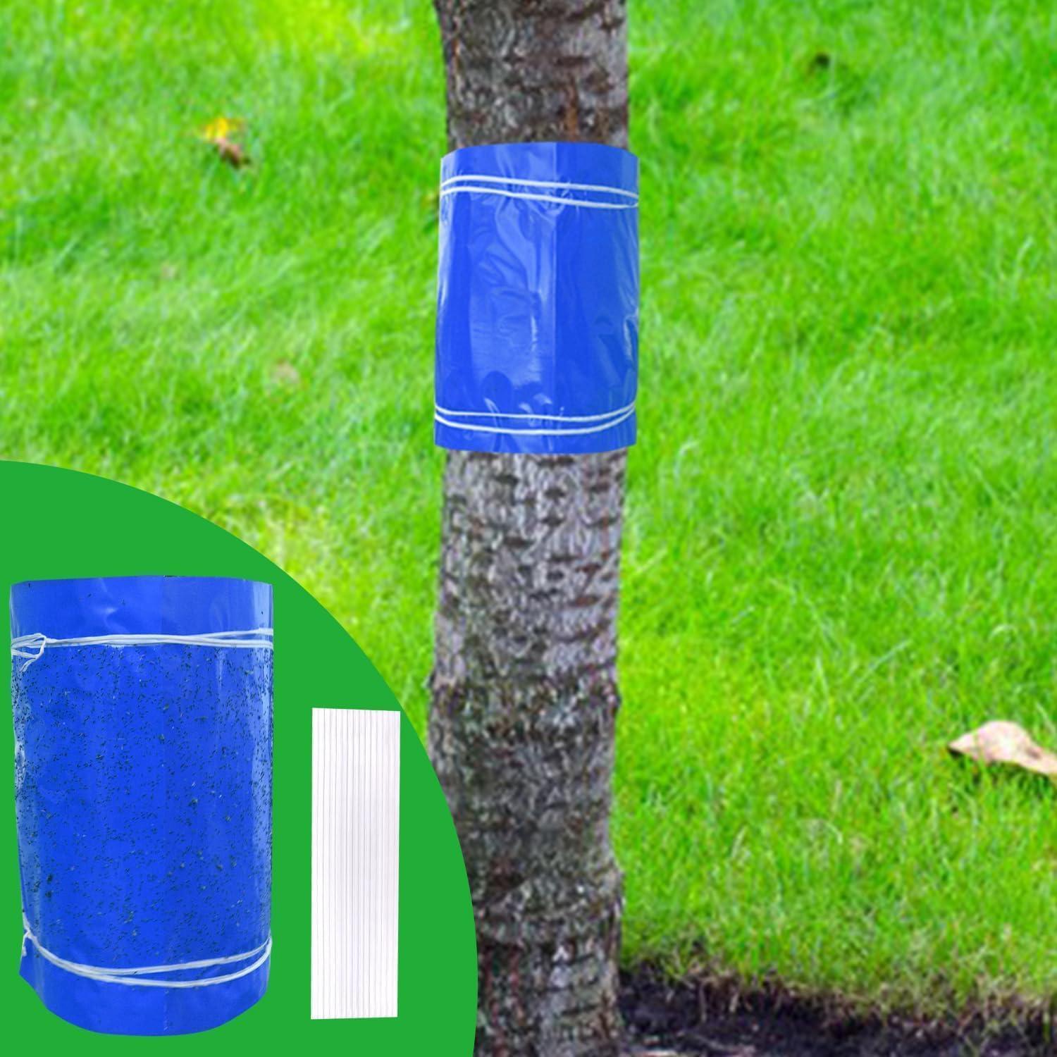 Leimringe Für Obstbäume, 3m, Blau, Selbstklebend, Stammschutz Gegen Ameisen & Raupen