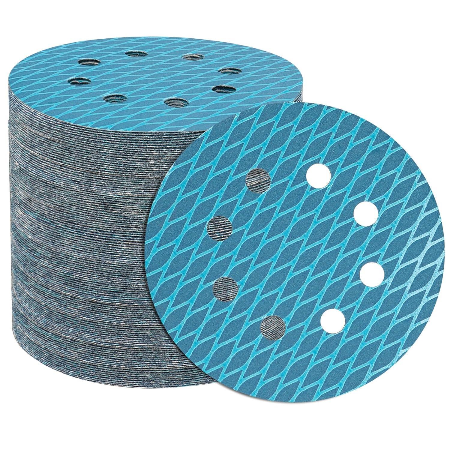 Schleifpapier 125mm Klett 320 Körnung Zirkonoxid 100 Stück