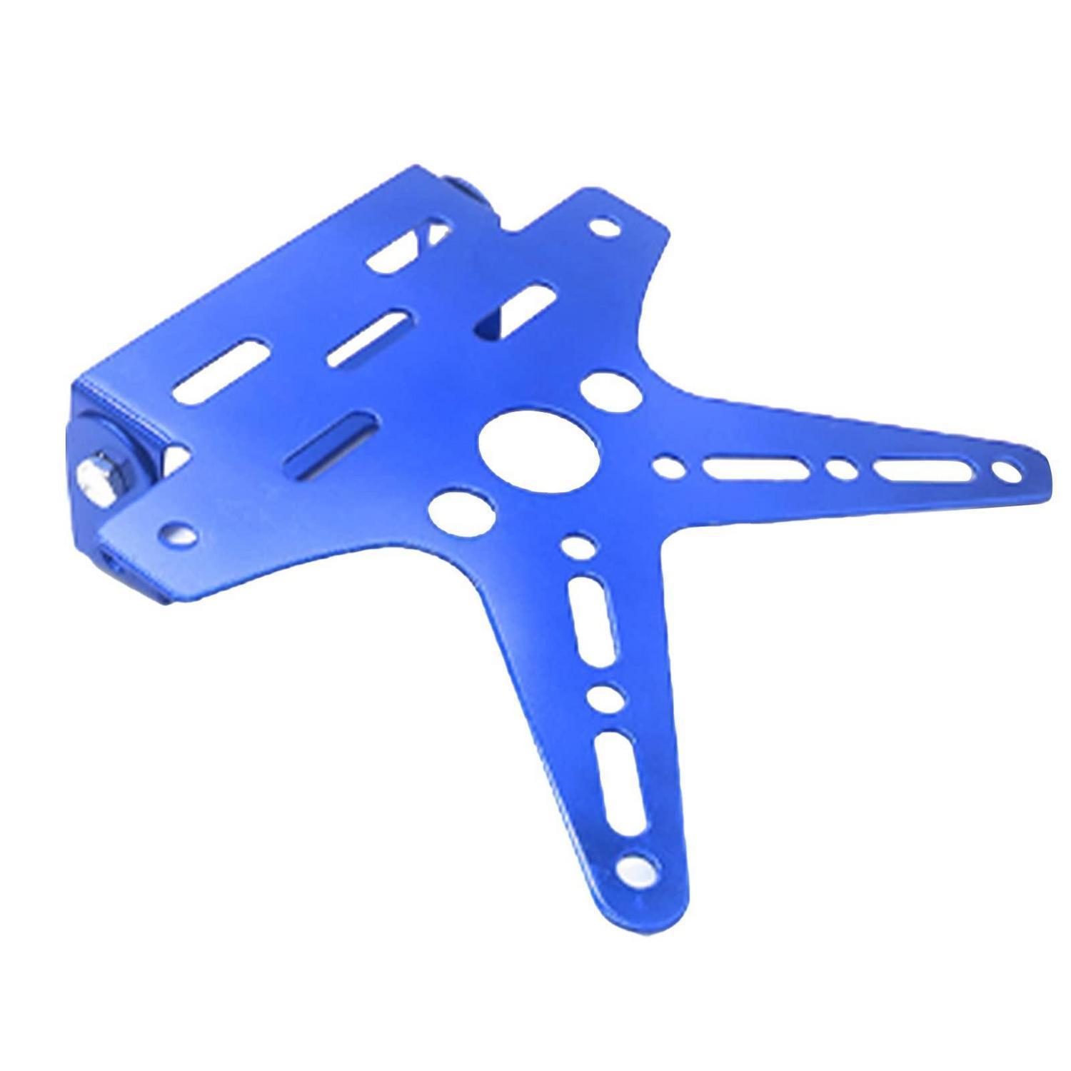 Motorrad Kennzeichenhalterung Blau Verstellbar Aluminium Universell