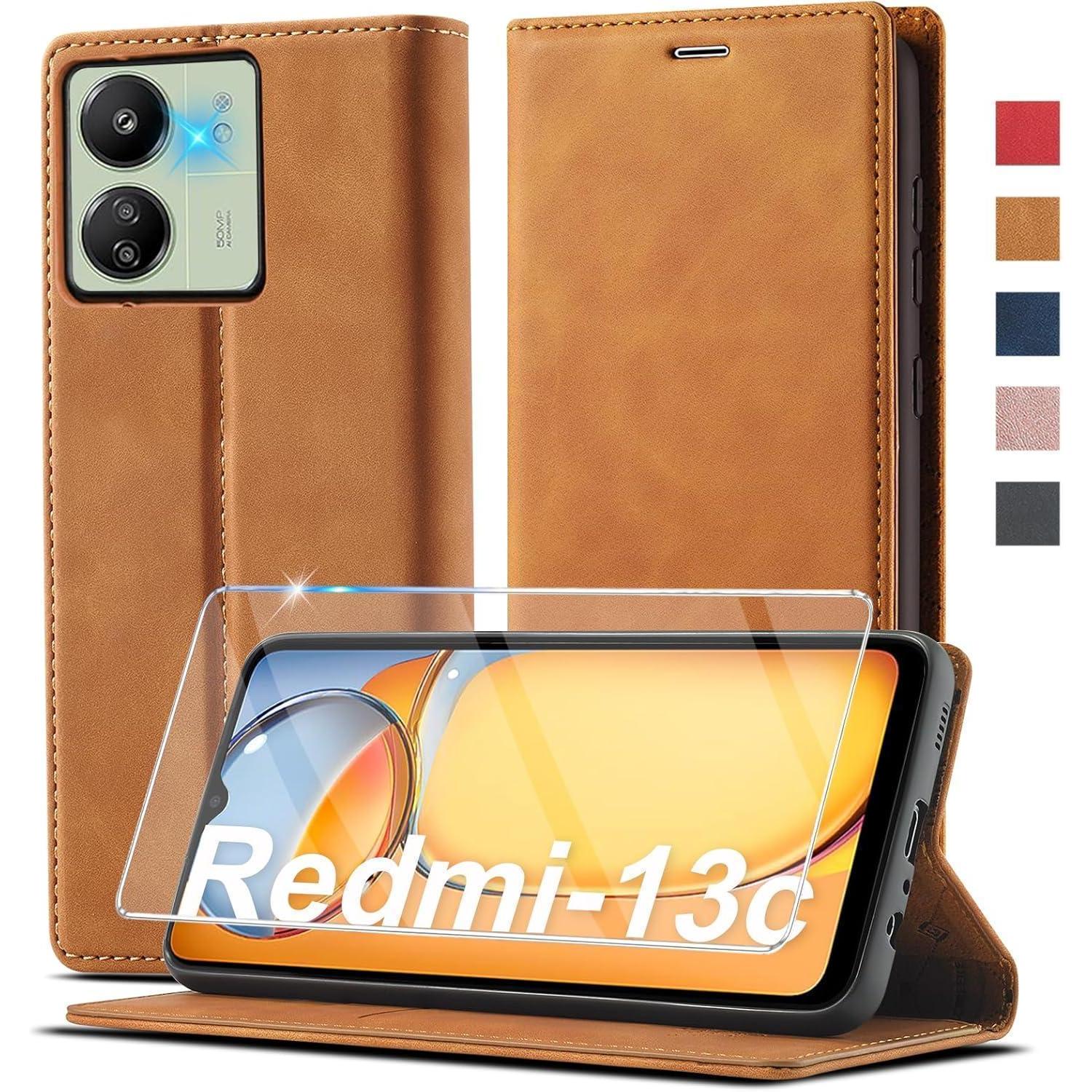 Klapphülle Für Xiaomi Redmi 13c / Poco C65 Mit Kartenfach Und Ständer