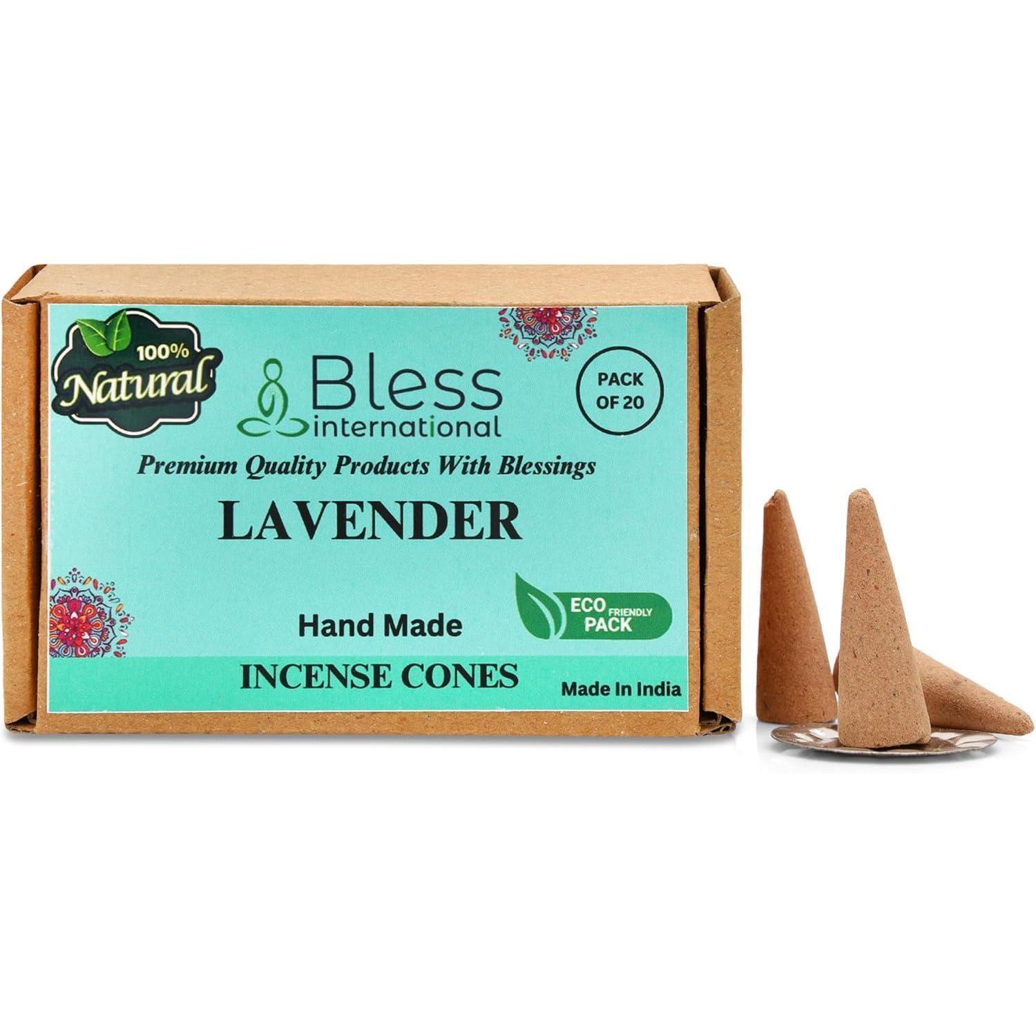 Räucherkegel Lavendel 20 Stück, Handgemacht, Naturrein, Für Entspannung
