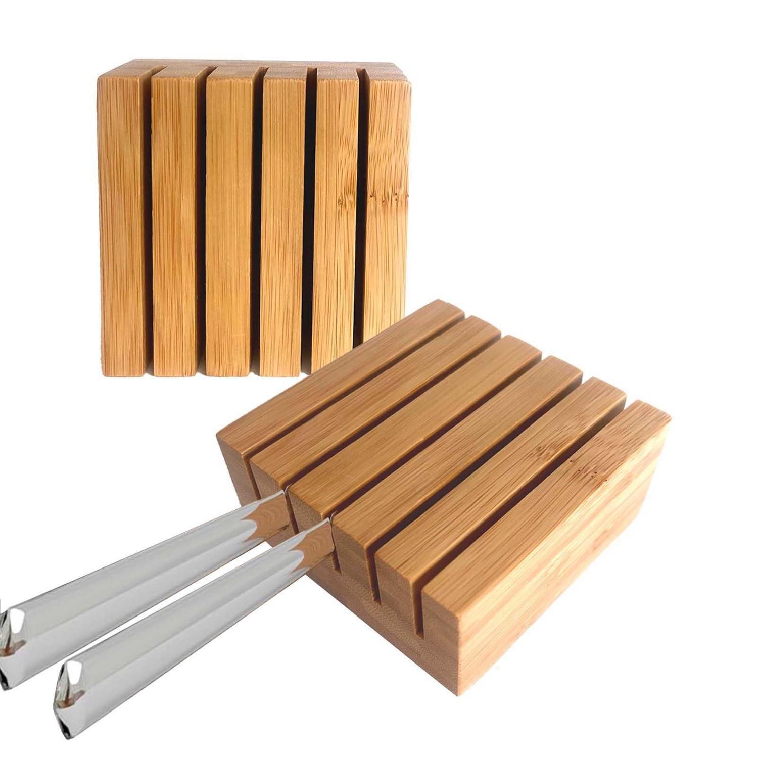 Messerblock Schublade Bambus Für Steakmesser, 5 Schlitze