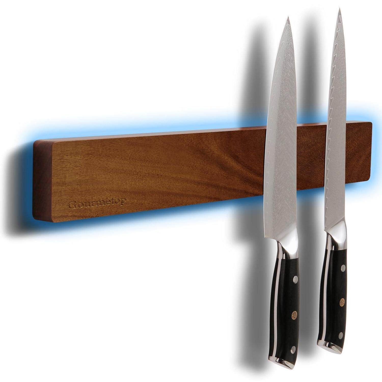 Magnetleiste Für Messer 40,6cm Aus Akazienholz, Starker Magnet, Bohren Oder Kleben