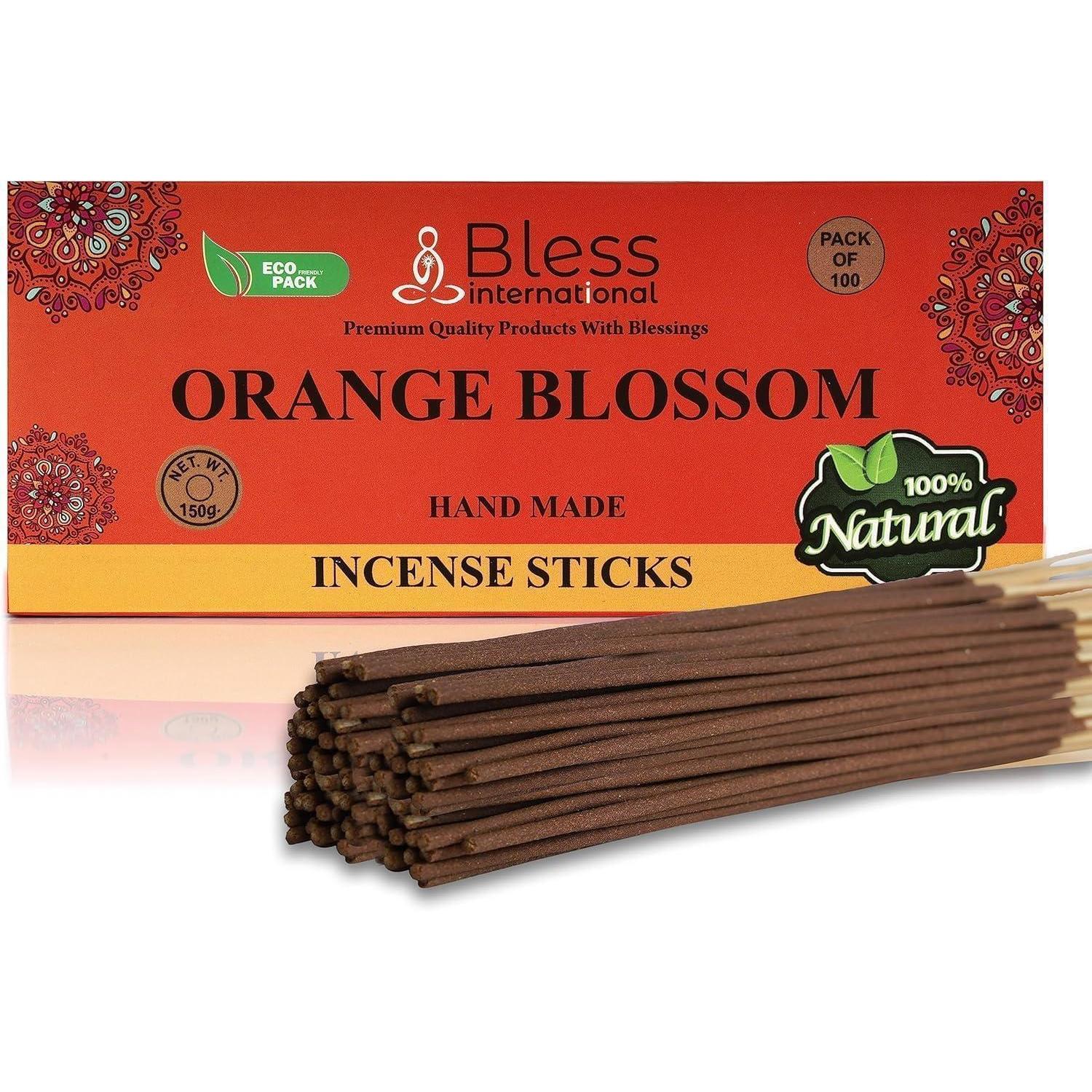 Räucherstäbchen Orangenblüte 100 Stück (150g) Handgemacht 100% Natürlich