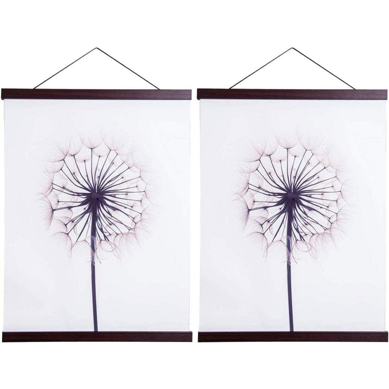Magnetische Posterleiste Aus Holz, 90 Cm, Nussbaum, 2er-pack