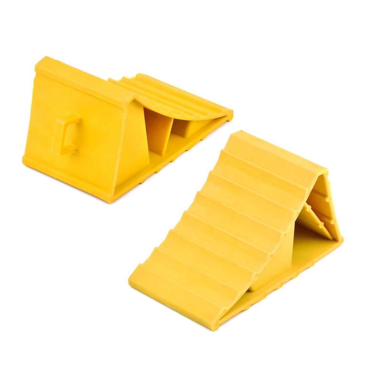 2er Set Unterlegkeile Gelb, Rutschfest, Für Pkw, Anhänger, Wohnwagen, Wohnmobil