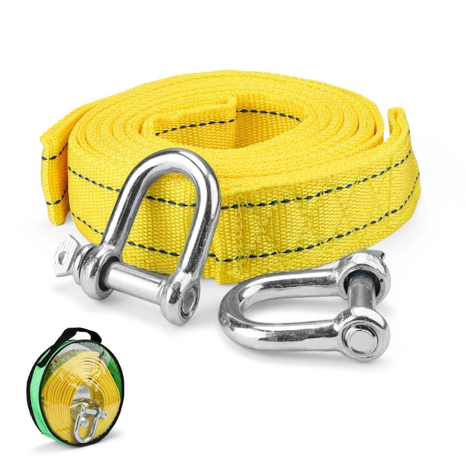 Abschleppseil 5t Mit 2 U-haken Und Tasche, 4m X 4.3cm, Für Pkw & Suv